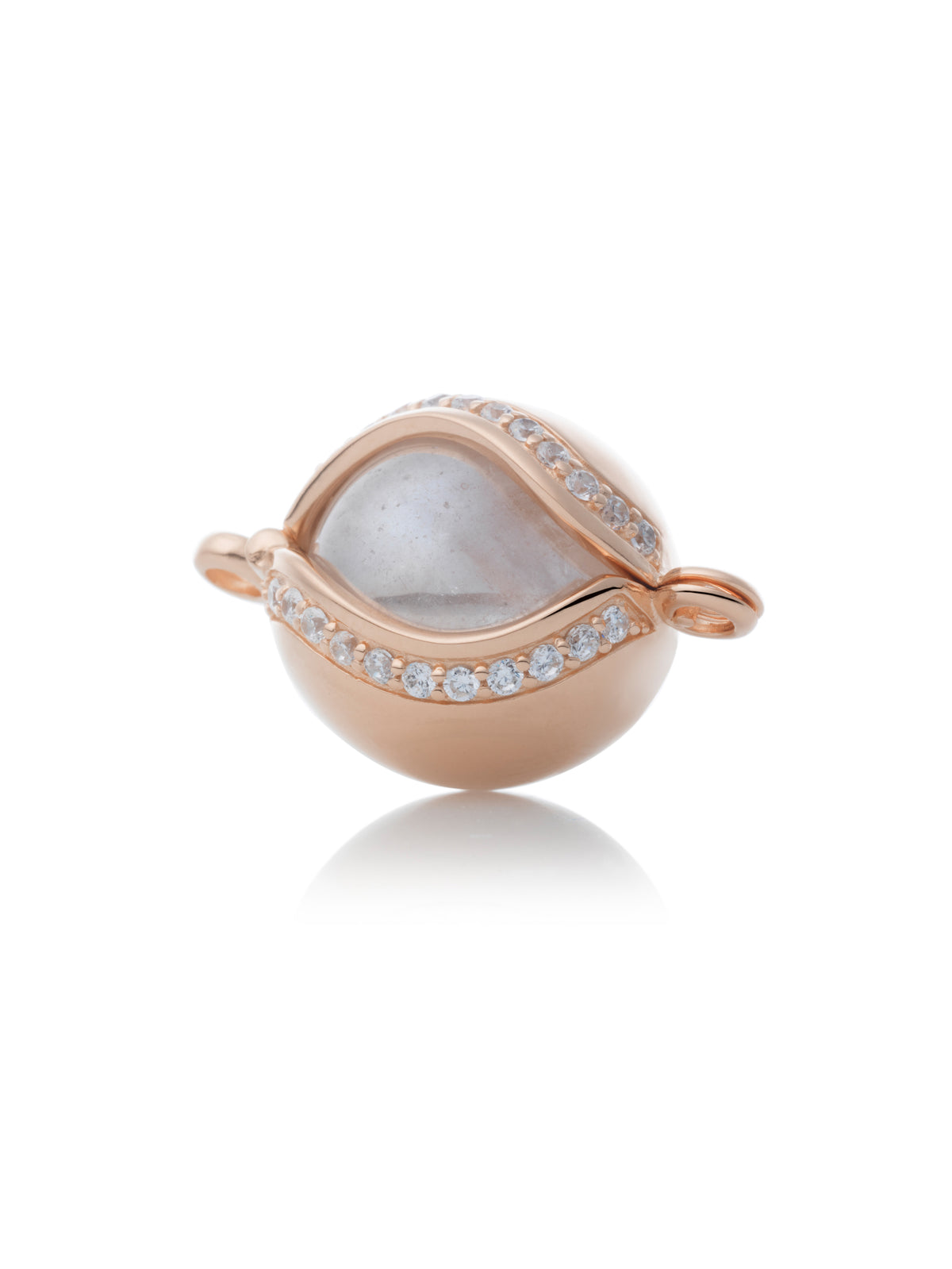 Bracelet Pendant - The Core Crystal Rose Gold - CZ Polished 14mm - Bracelet Pendant - The Core Crystal Rose Gold - CZ