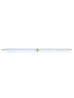 Gold Clasp - Bracelet 6mm Aqua Aura White - Gold Clasp - Bracelet 6mm Aqua Aura White