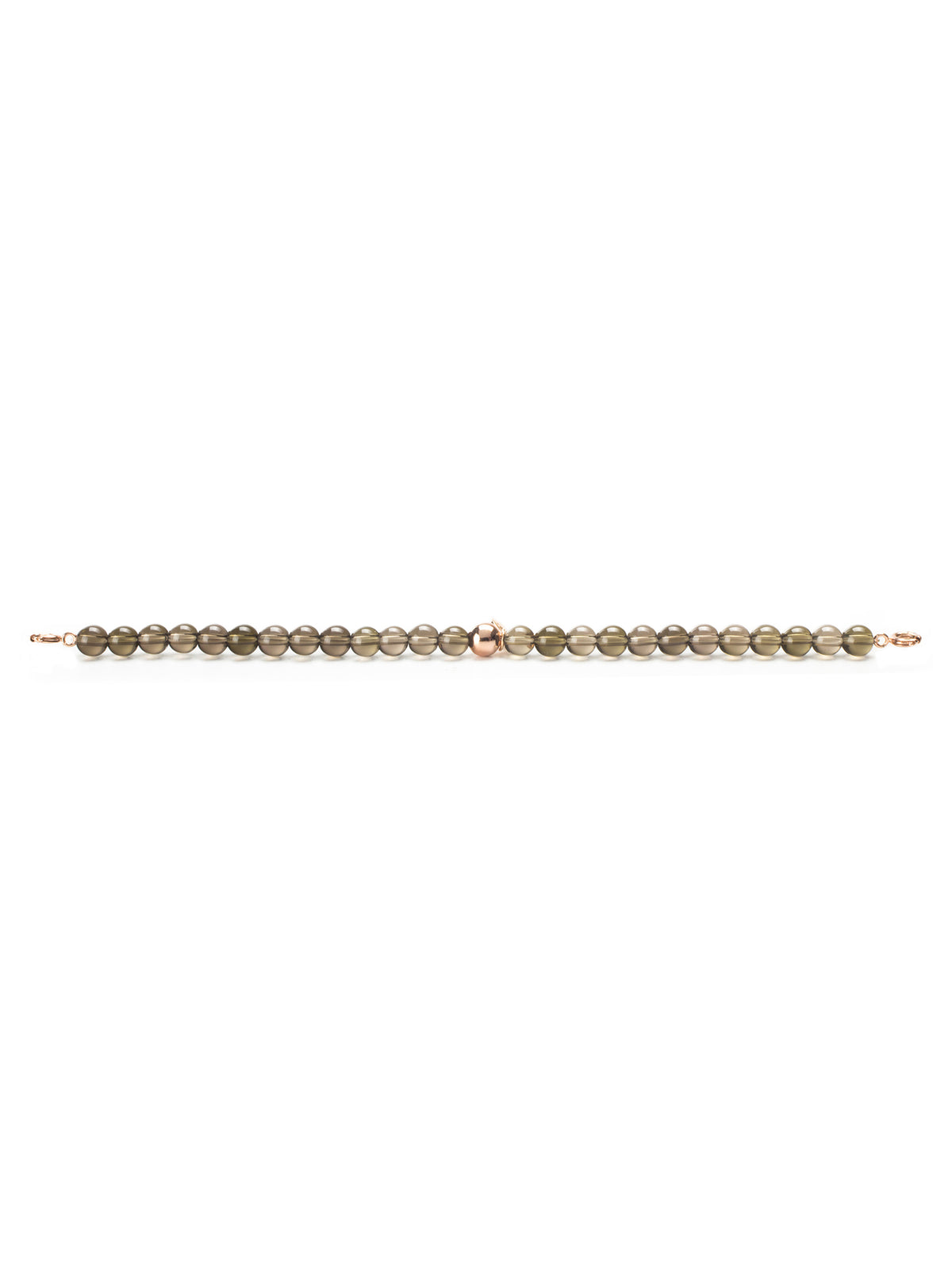 Rose gold Clasp - Bracelet 6mm Smoky Quartz - Rose gold Clasp - Bracelet 6mm Smoky Quartz