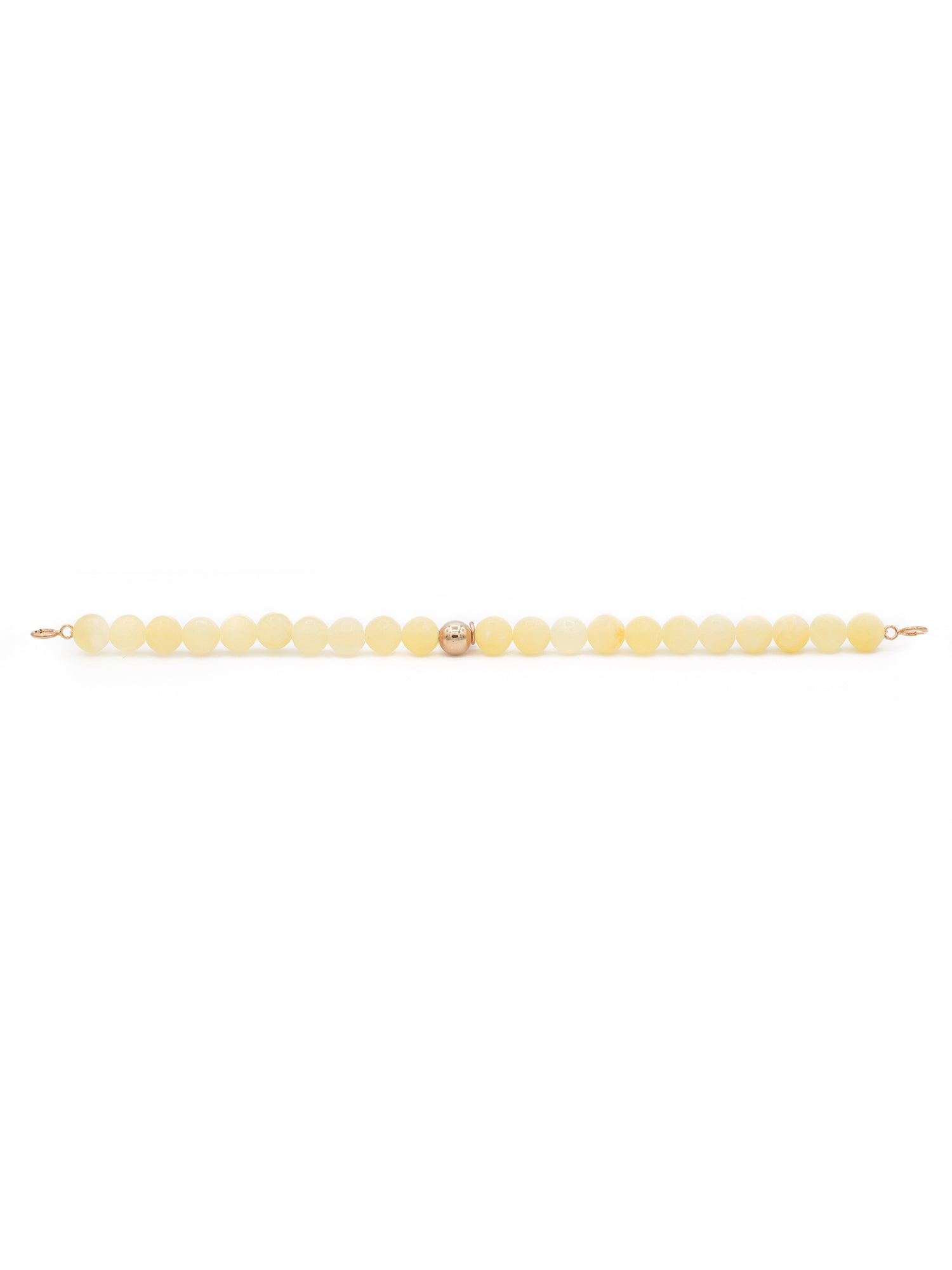 Rose Gold Clasp - Bracelet 6mm Yellow Jaspis - Rose Gold Clasp - Bracelet 6mm Yellow Jaspis