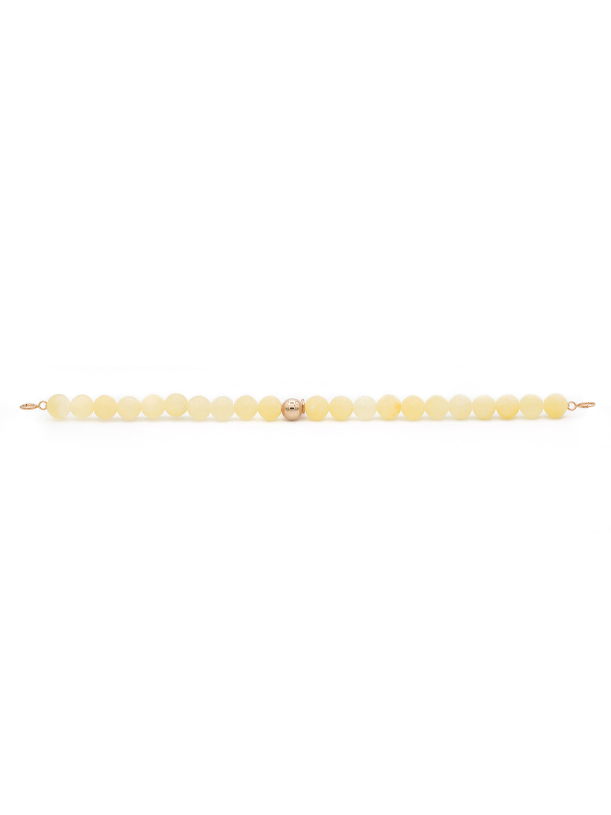 Rose Gold Clasp - Bracelet 6mm Yellow Jaspis - Rose Gold Clasp - Bracelet 6mm Yellow Jaspis