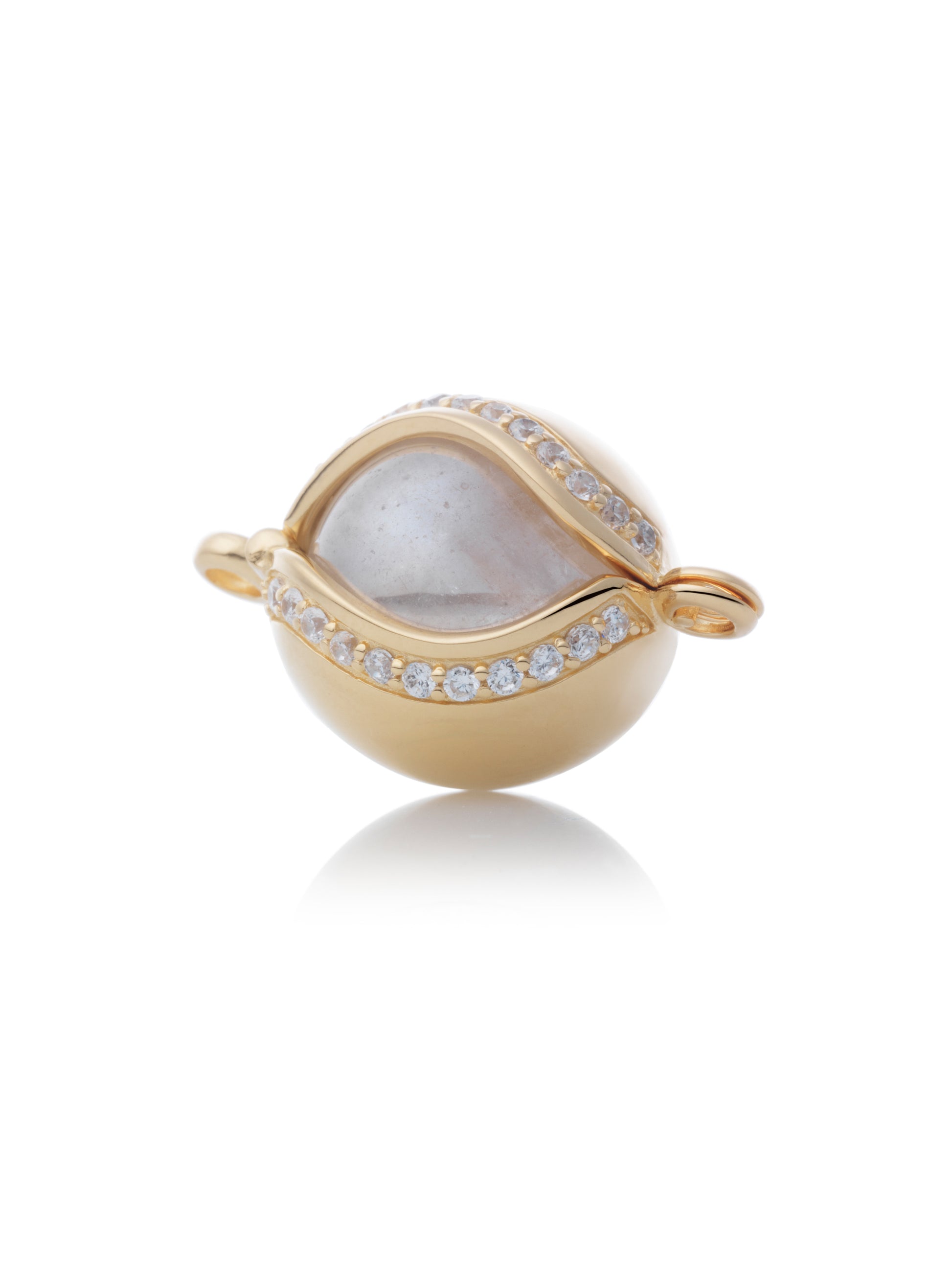 Bracelet Pendant - The Core Crystal Gold - CZ Polished 14mm - Bracelet Pendant - The Core Crystal Gold - CZ Polished