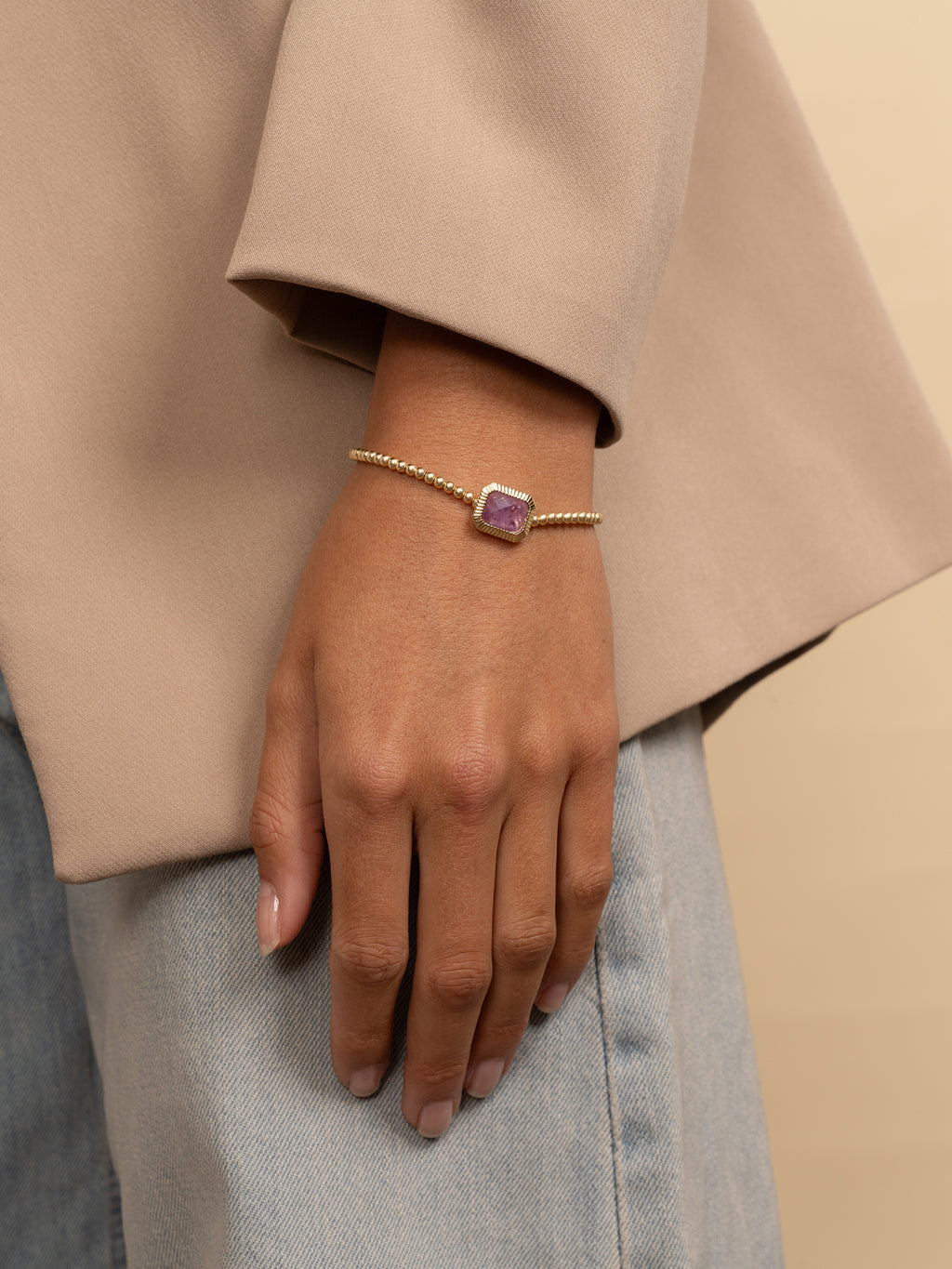 Baguette Armband Amethyst