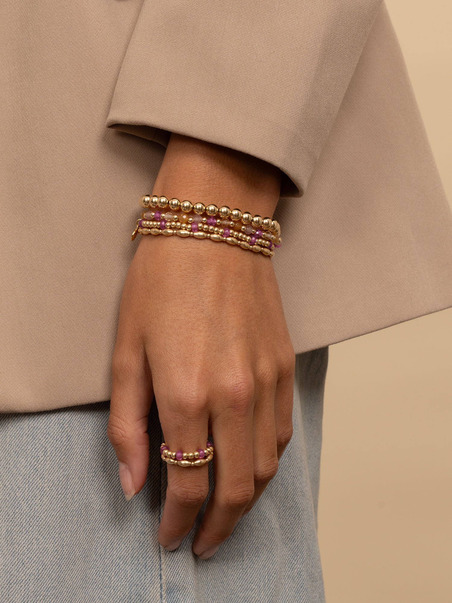 Reverse Roundel Armband Candy Jade