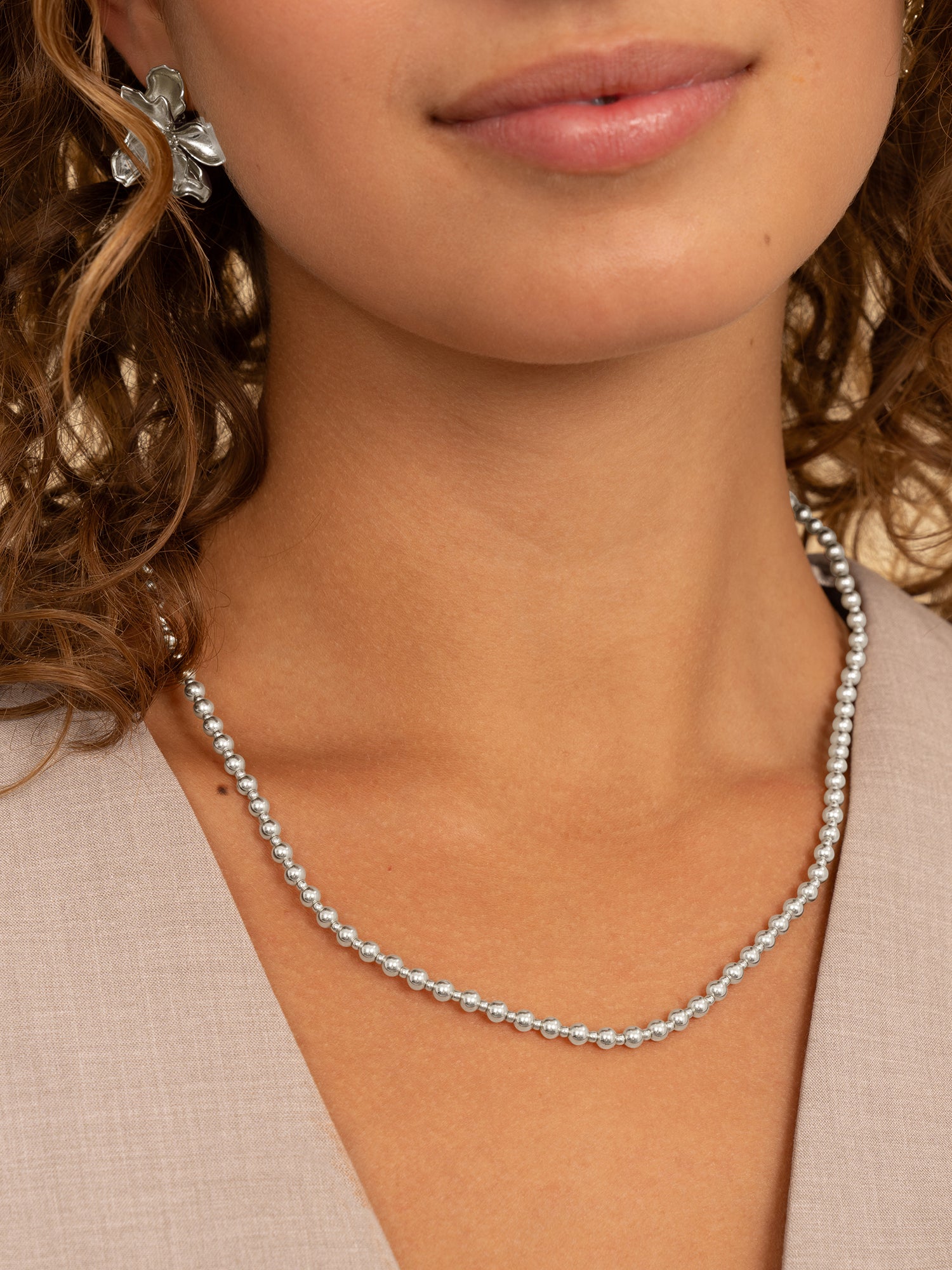 Kralen Ketting 2mm + 4mm - 42cm +2cm