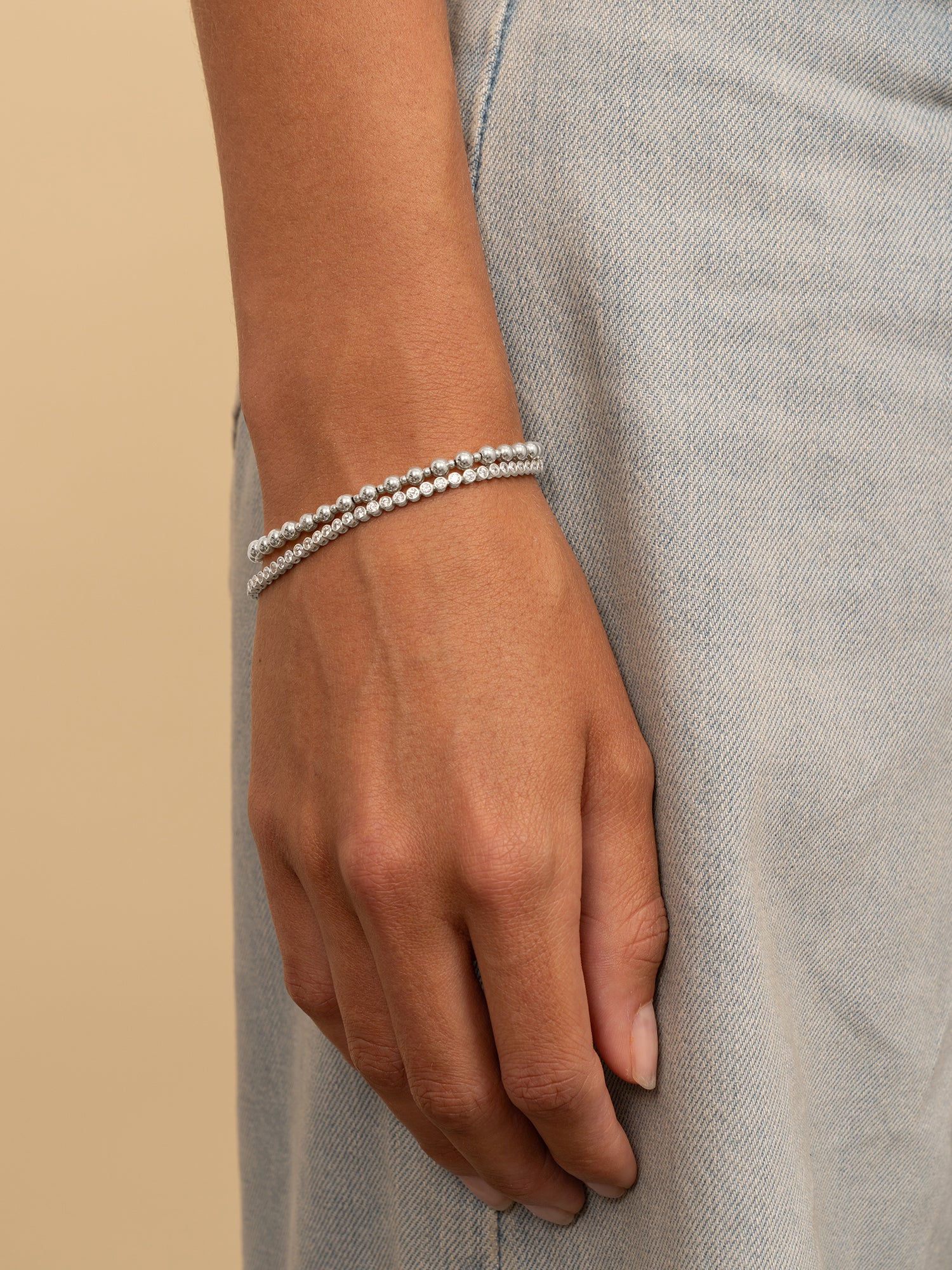 Bold Mix Armband 4mm + 2mm