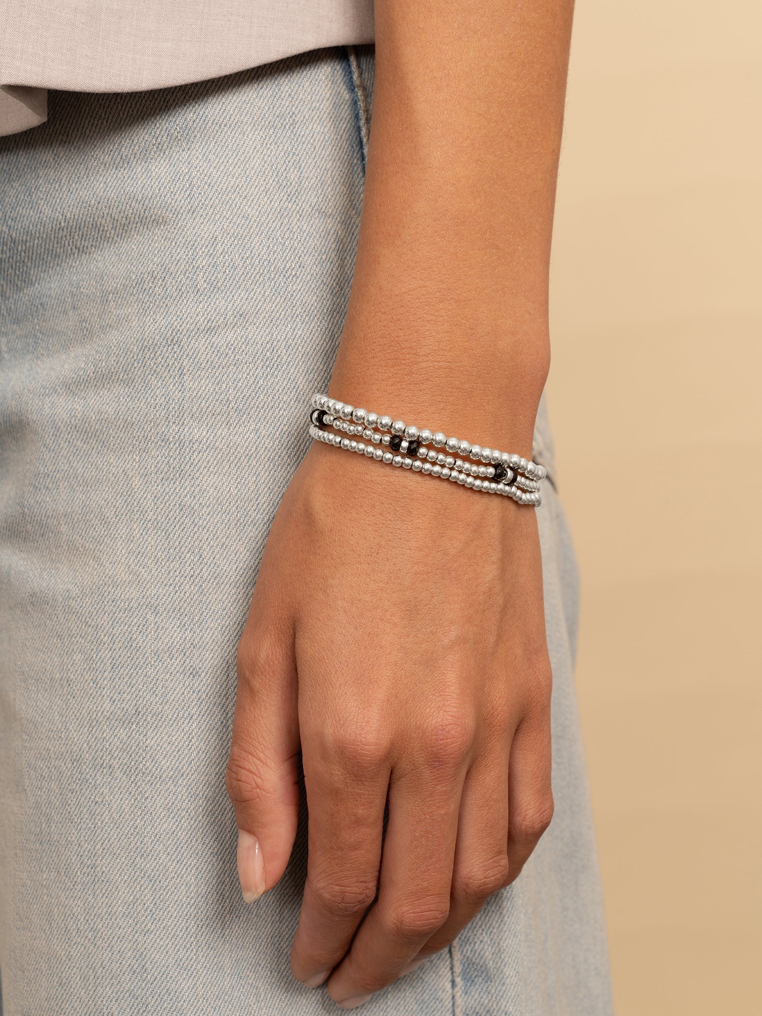 Double Reverse Roundel Armband Onyx