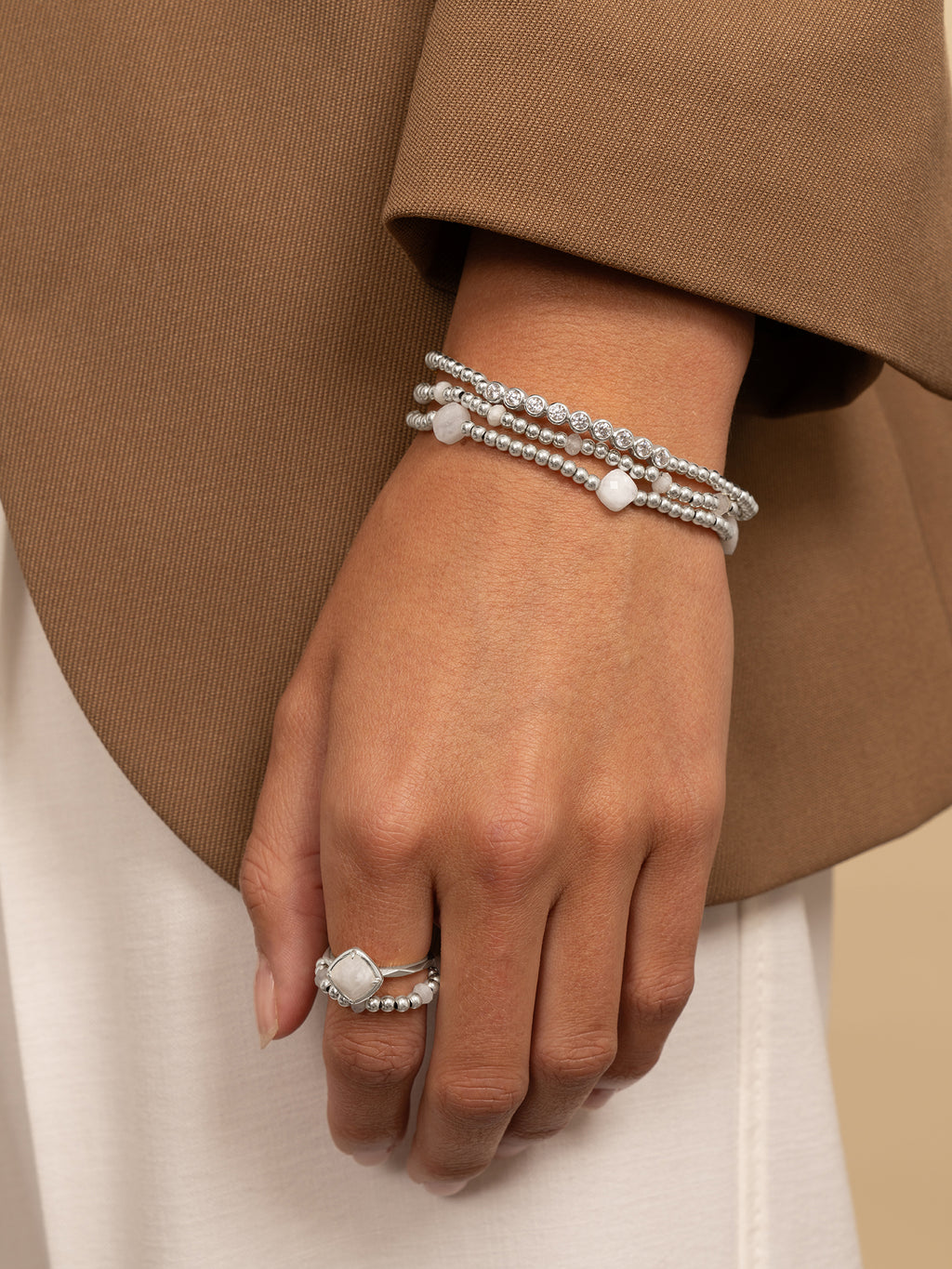 Reverse Roundel Armband Moonstone
