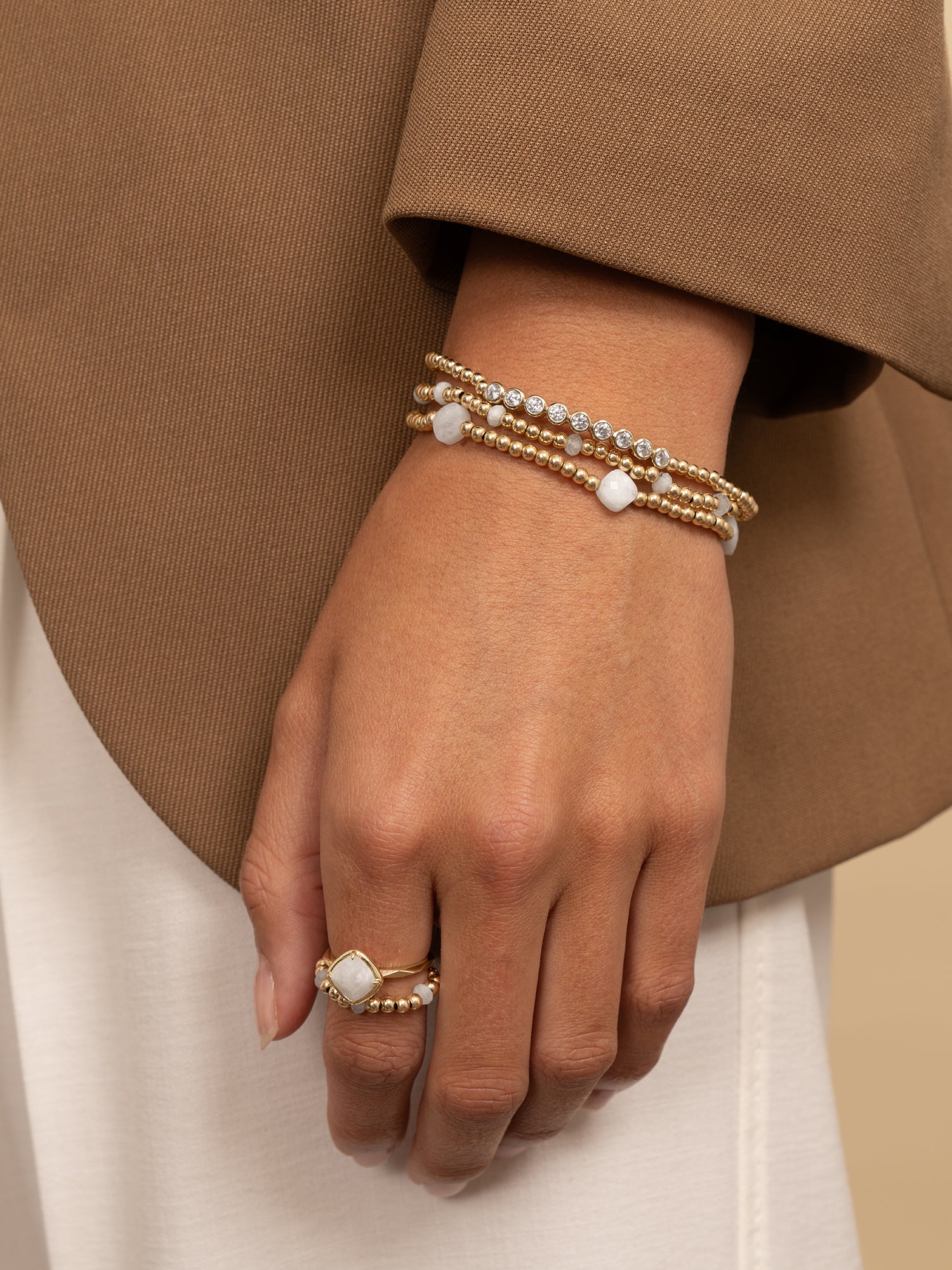 Cushion Cut Armband Moonstone