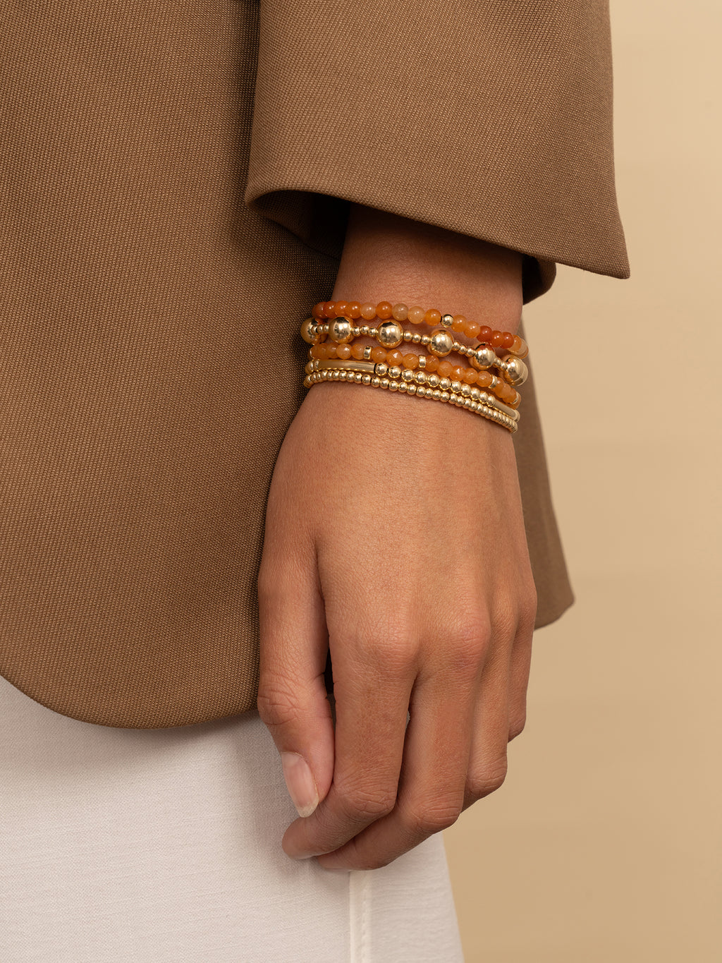 Saturn Armband Small Red Aventurine