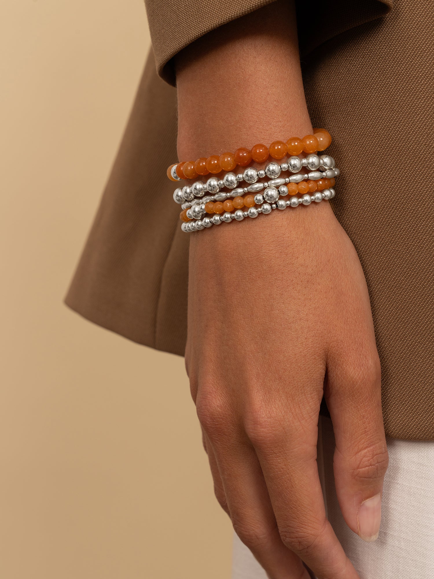 Saturn Armband Large Red Aventurine