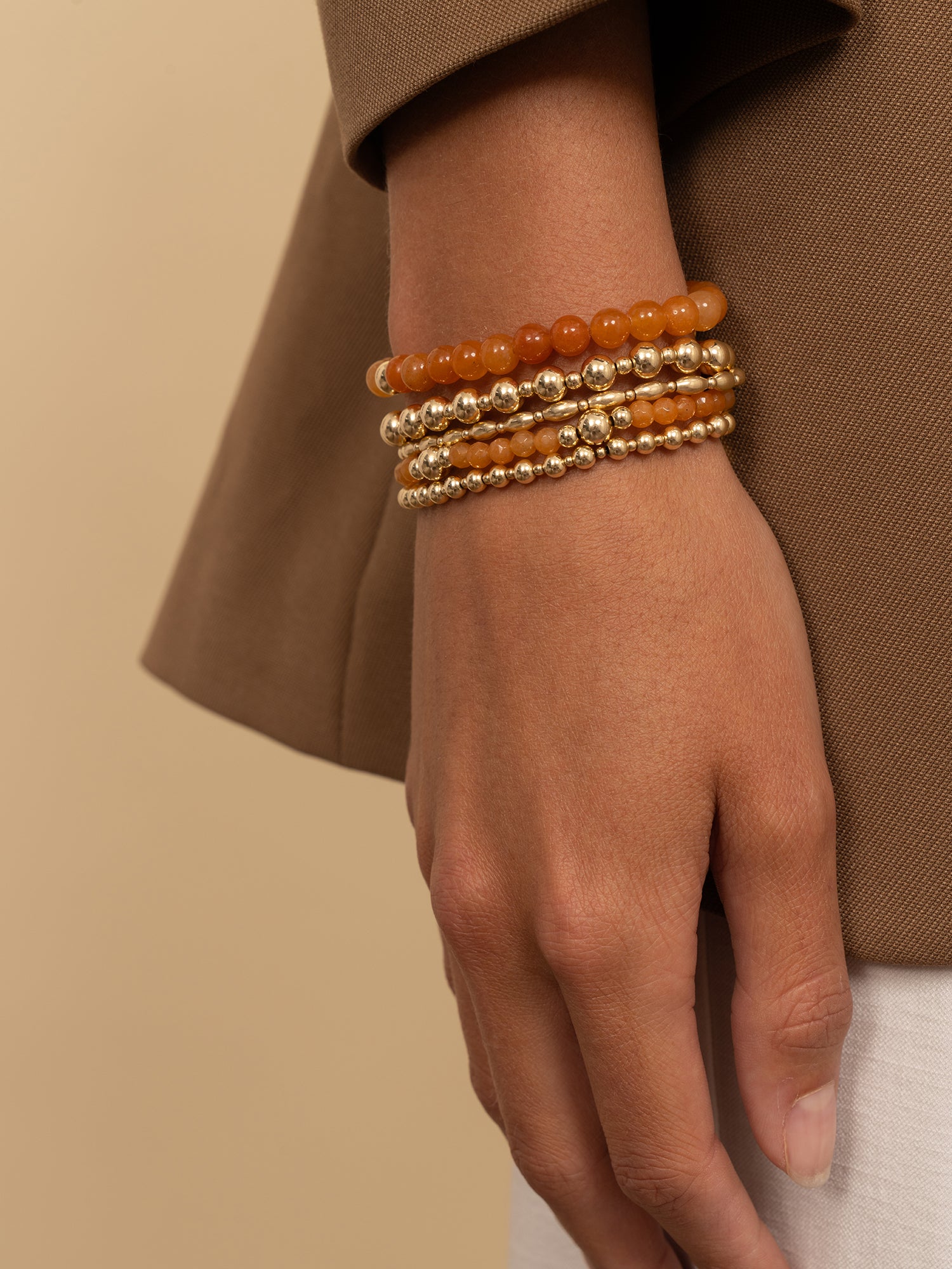 Saturn Armband Large Red Aventurine