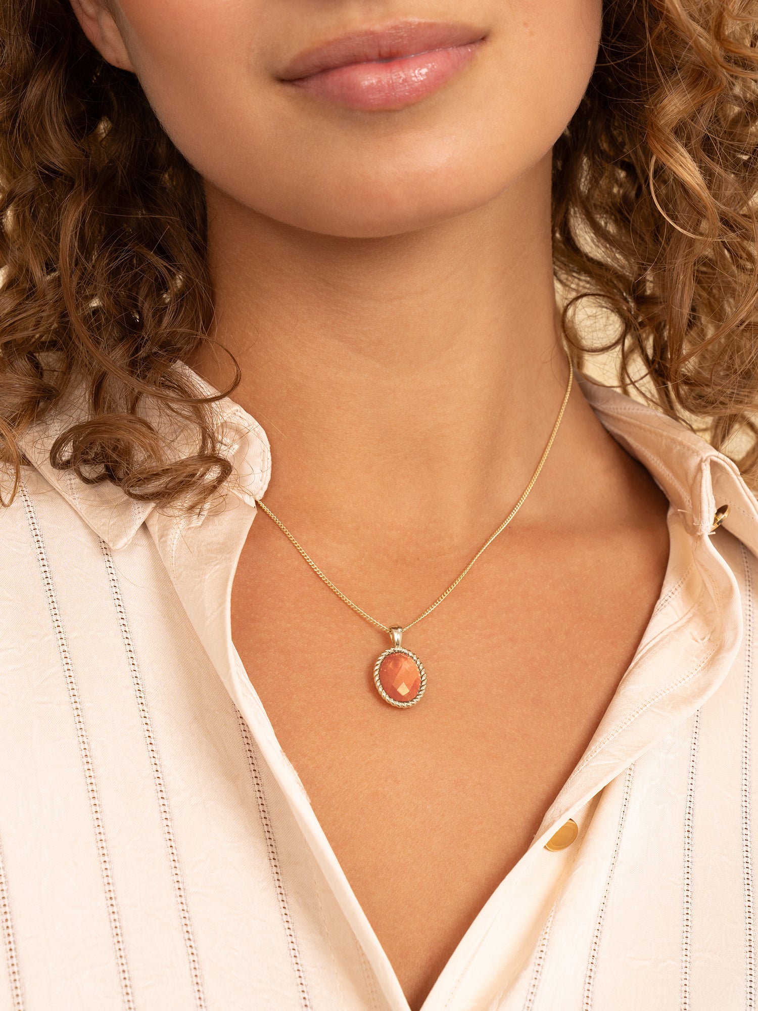 Twist Pendant Red Aventurine