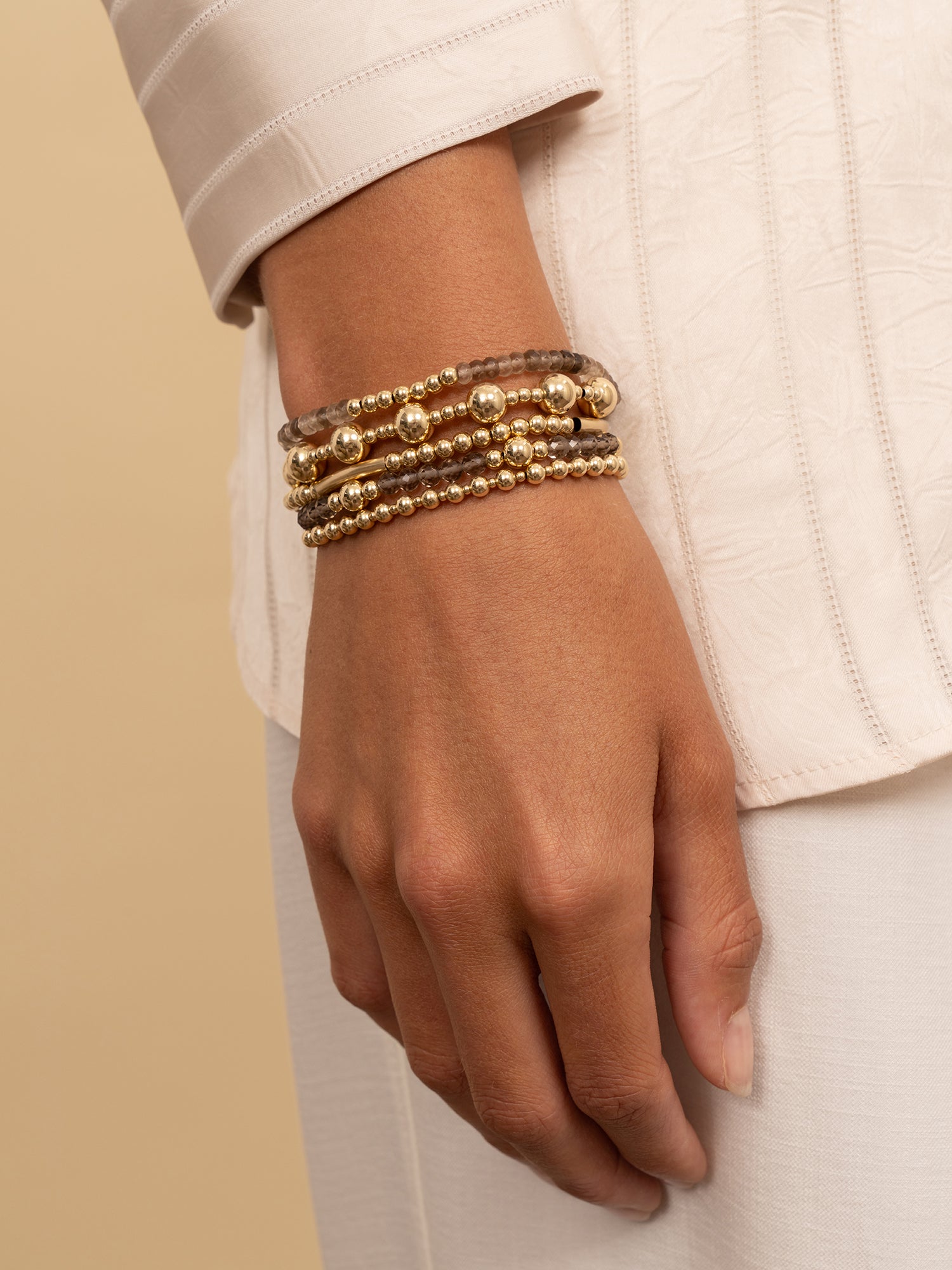 Bold Mix Armband Smoky Quartz