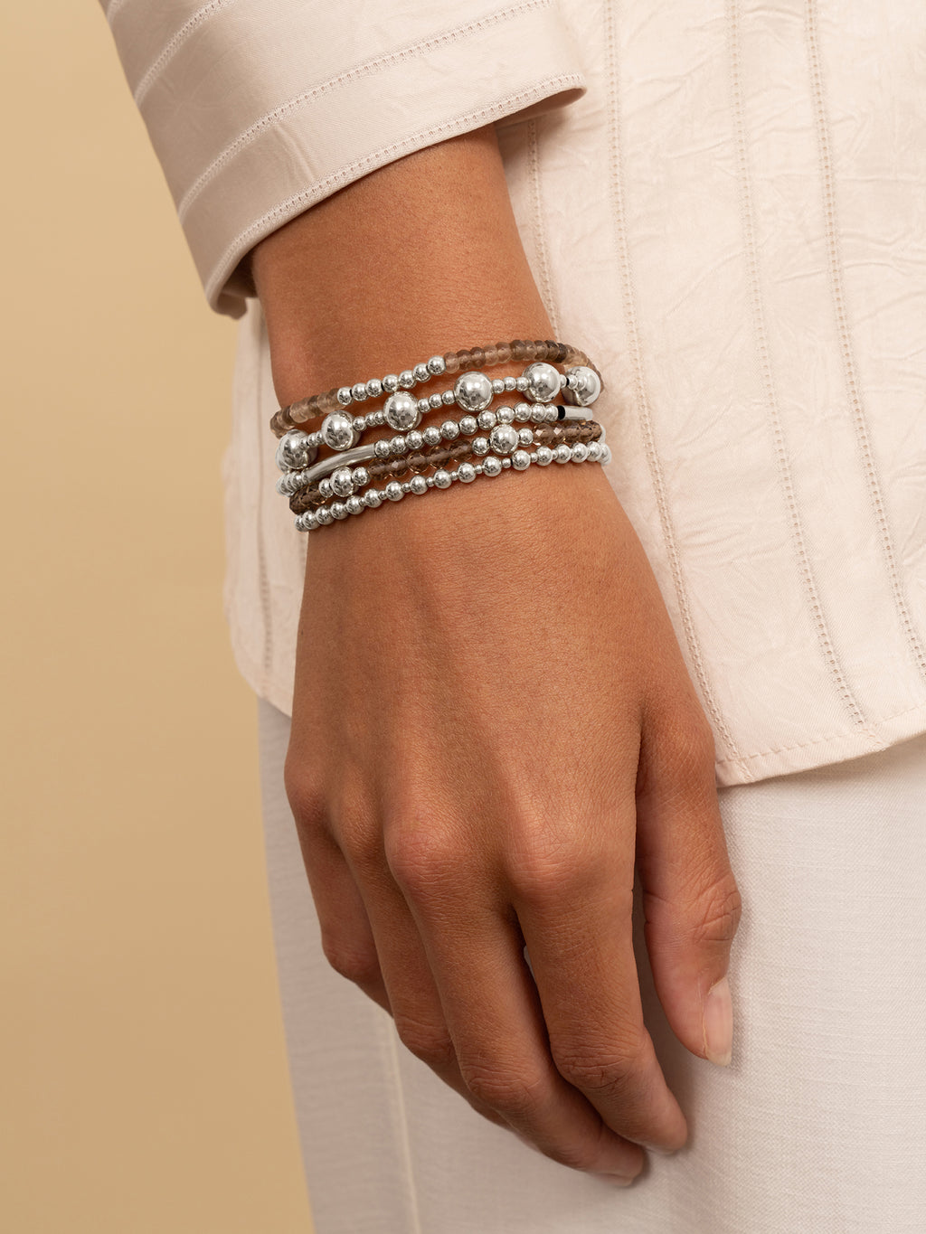 Bold Mix Armband Smoky Quartz