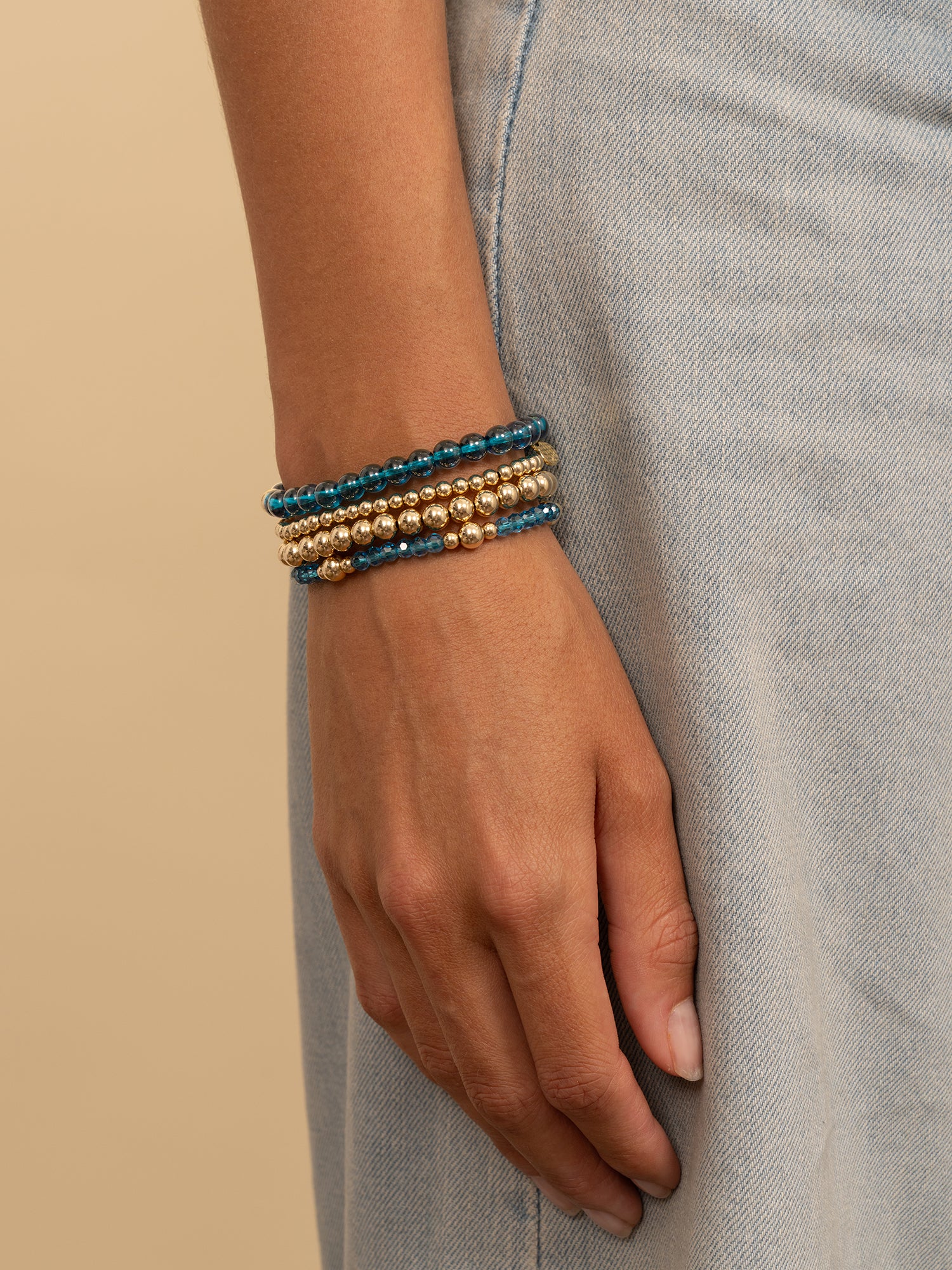 Saturn Armband Large Turquoise Quartz