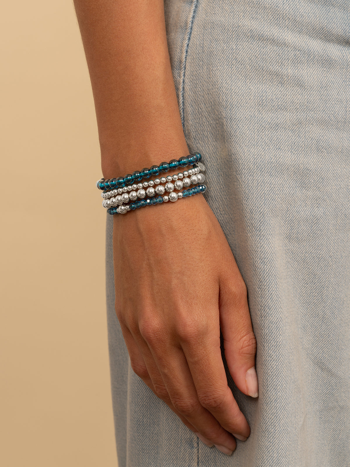 Saturn Armband Large Turquoise Quartz