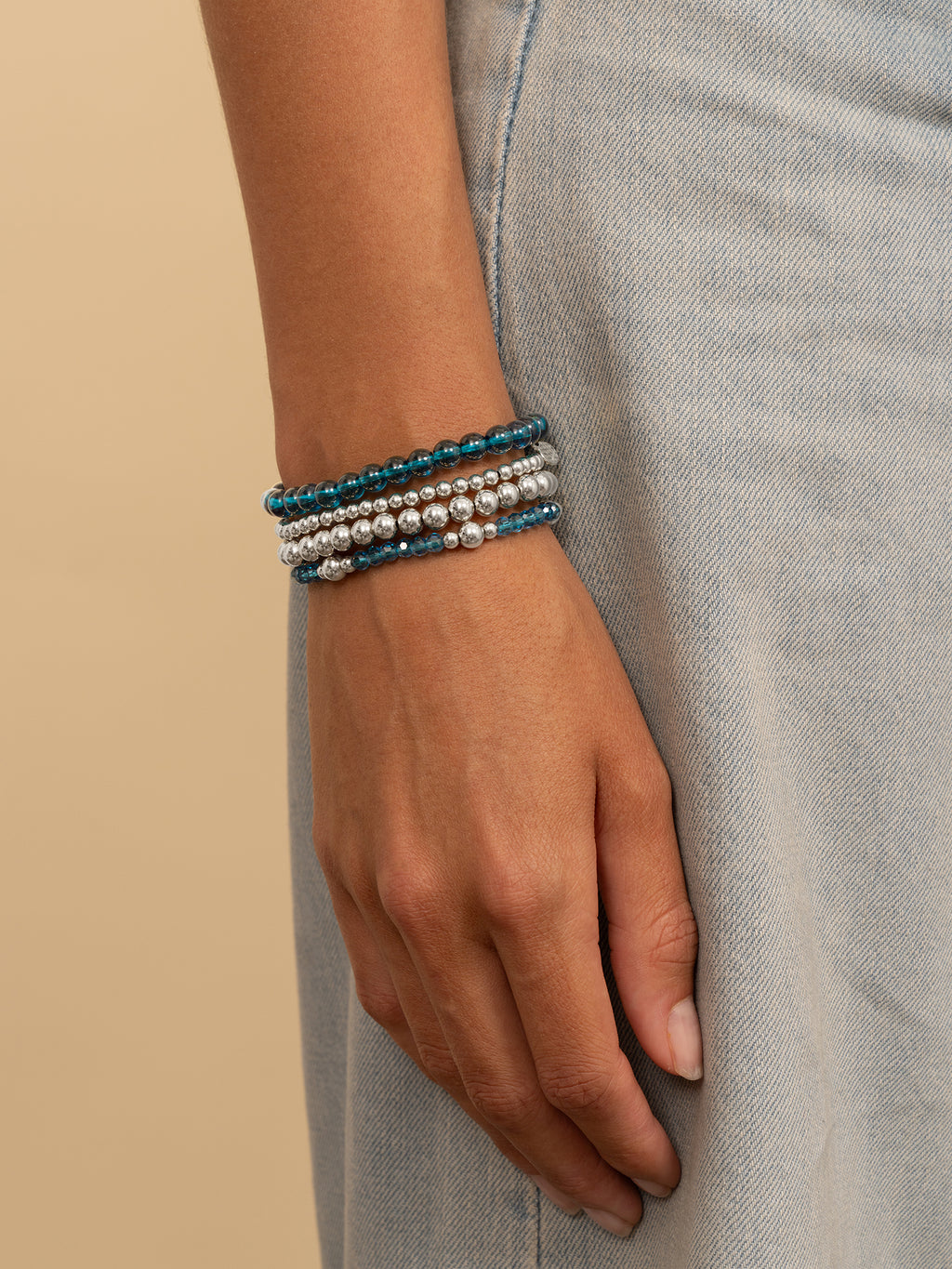 Saturn Armband Large Turquoise Quartz