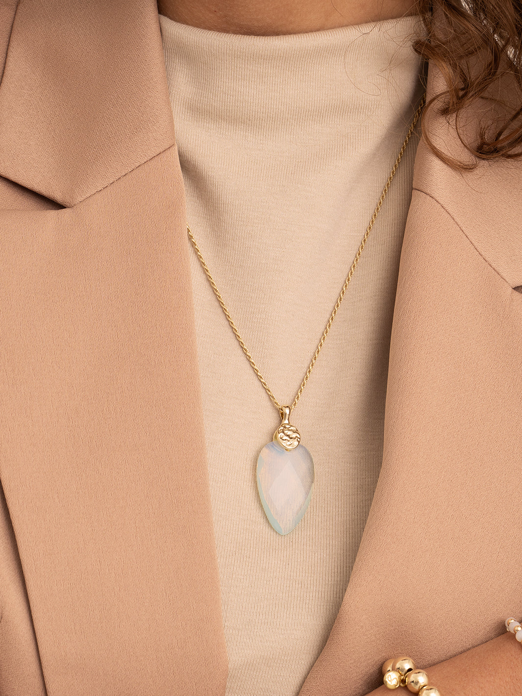 Pendant Edelsteen Blossom Moonstone - Pendant Edelsteen Blossom Moonstone
