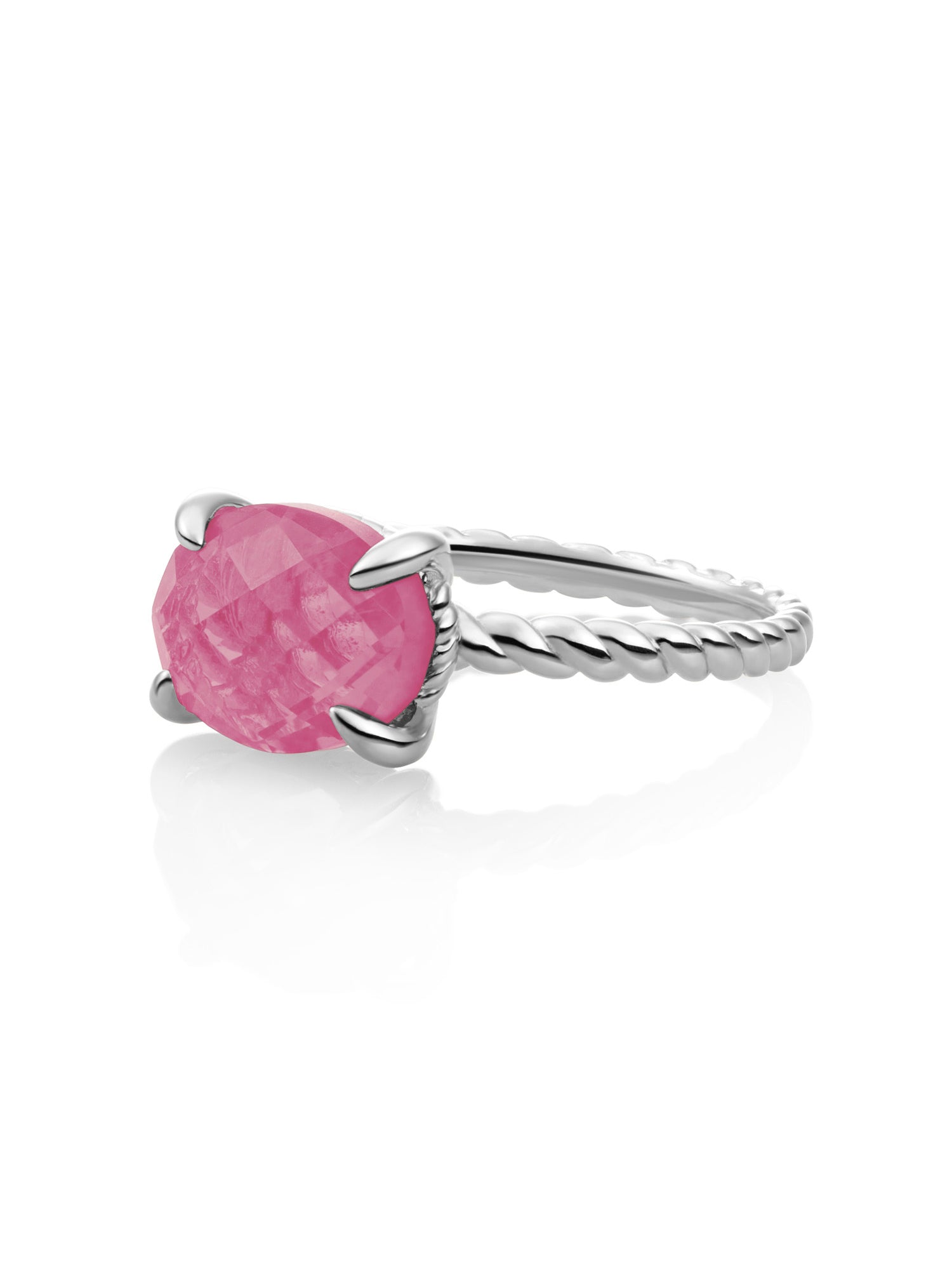 Twist Ring Candy Jade Zilver - 50
