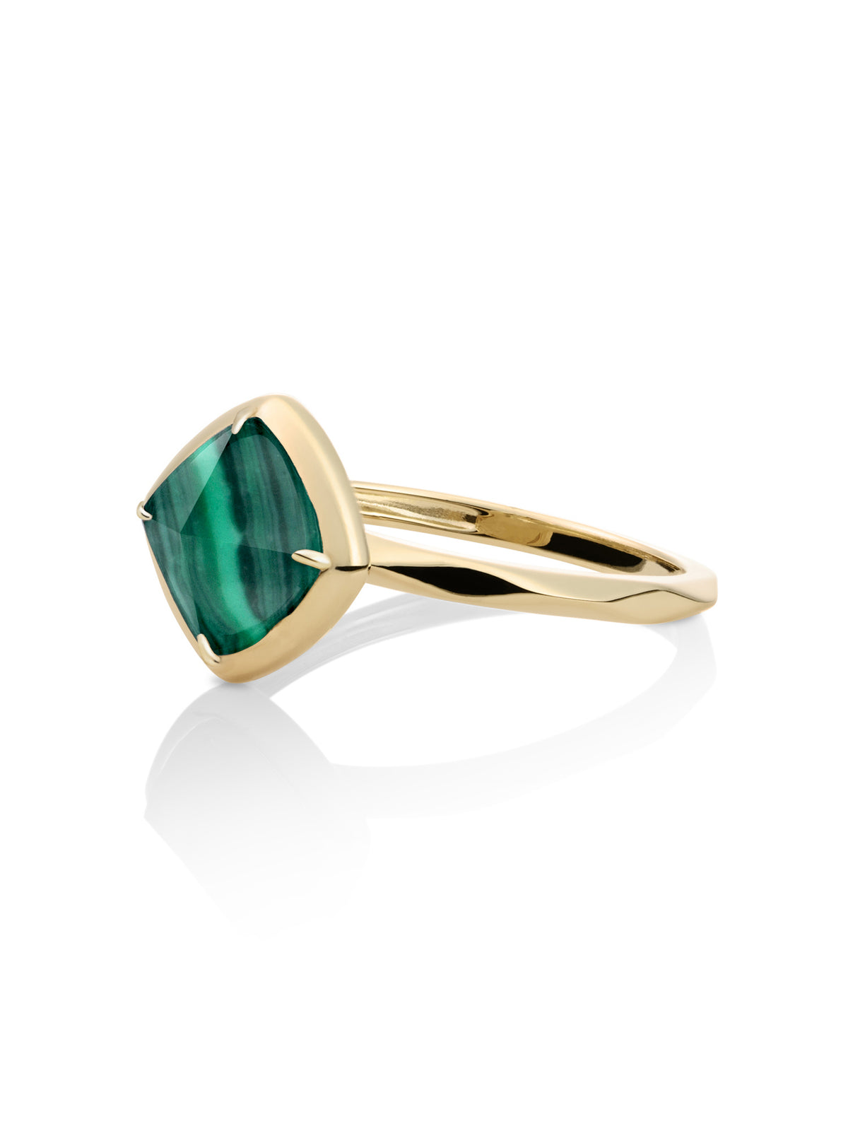 Edge Ring Malachite 9K Goud - 50