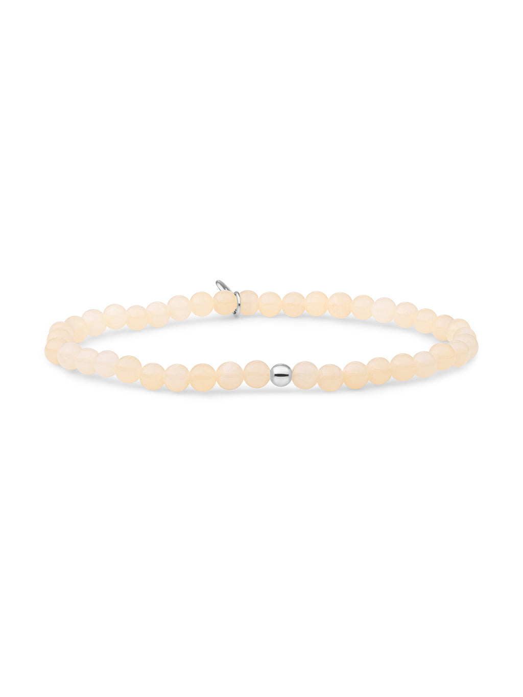 Saturn Armband Small Buttery Jade - Rhodium Plated