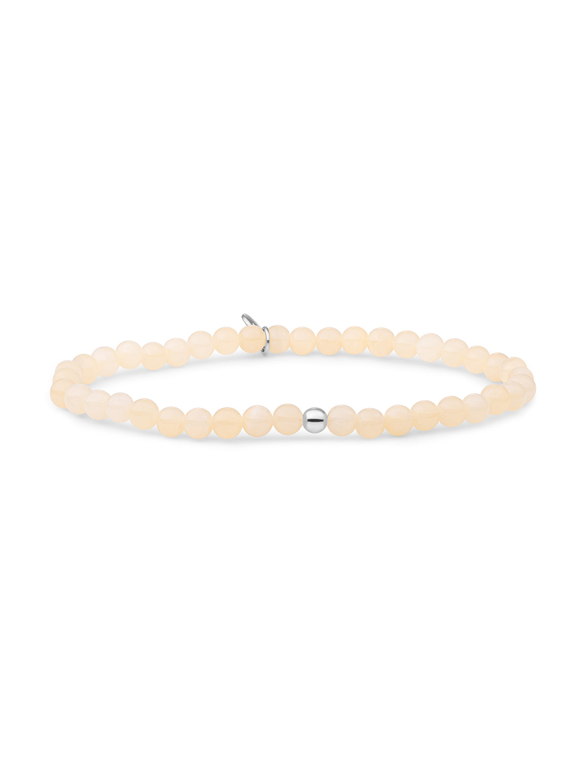 Saturn Armband Small Buttery Jade - Rhodium Plated