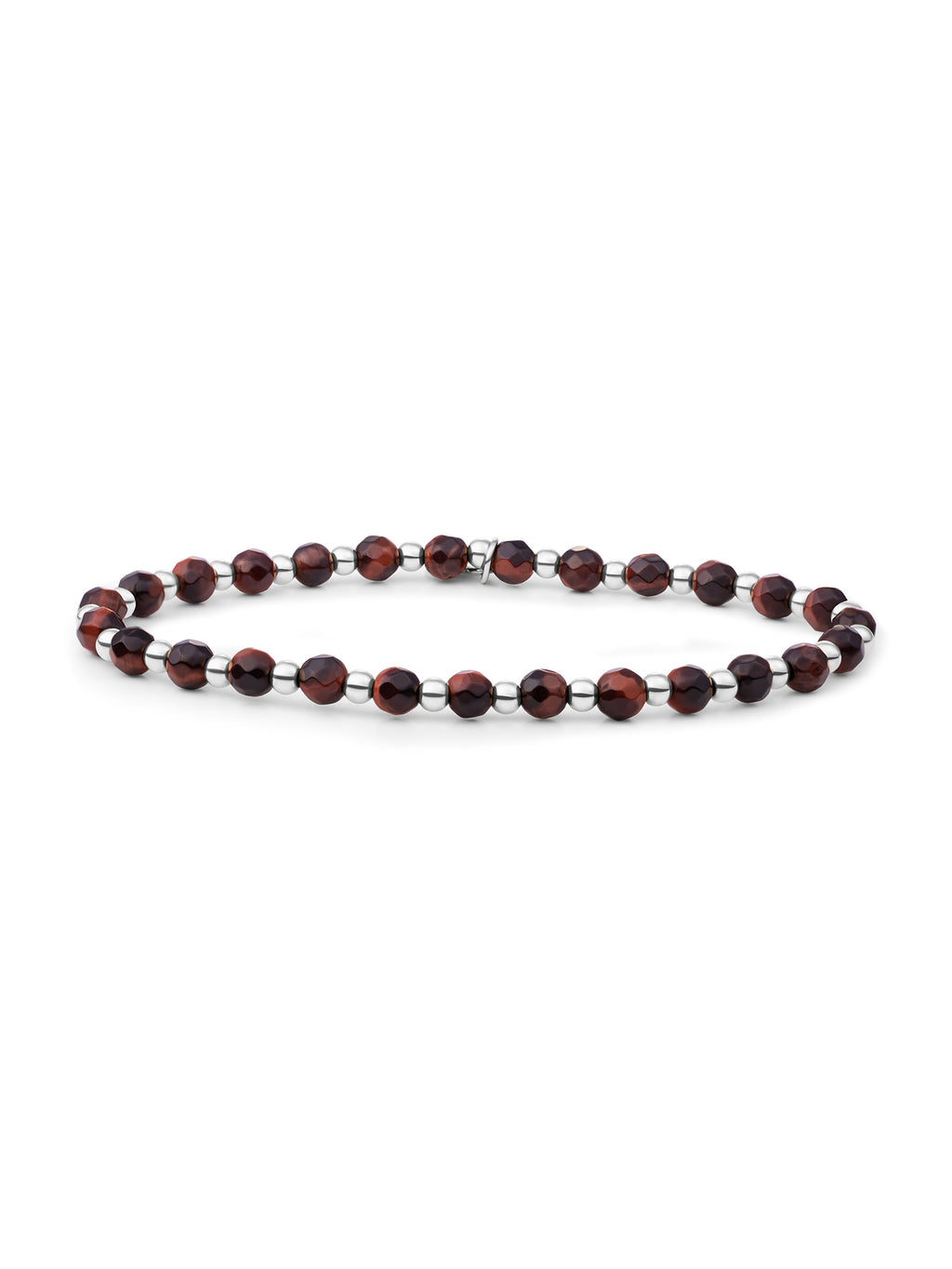 Interstellar Armband Red Tiger Eye - Rhodium Plated
