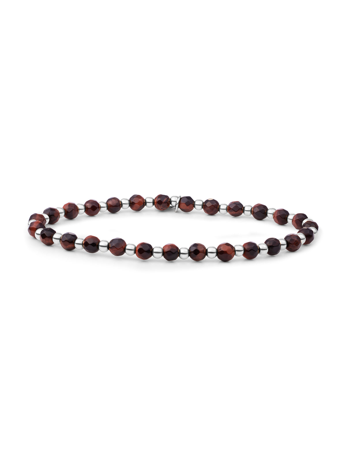 Interstellar Armband Red Tiger Eye - Rhodium Plated