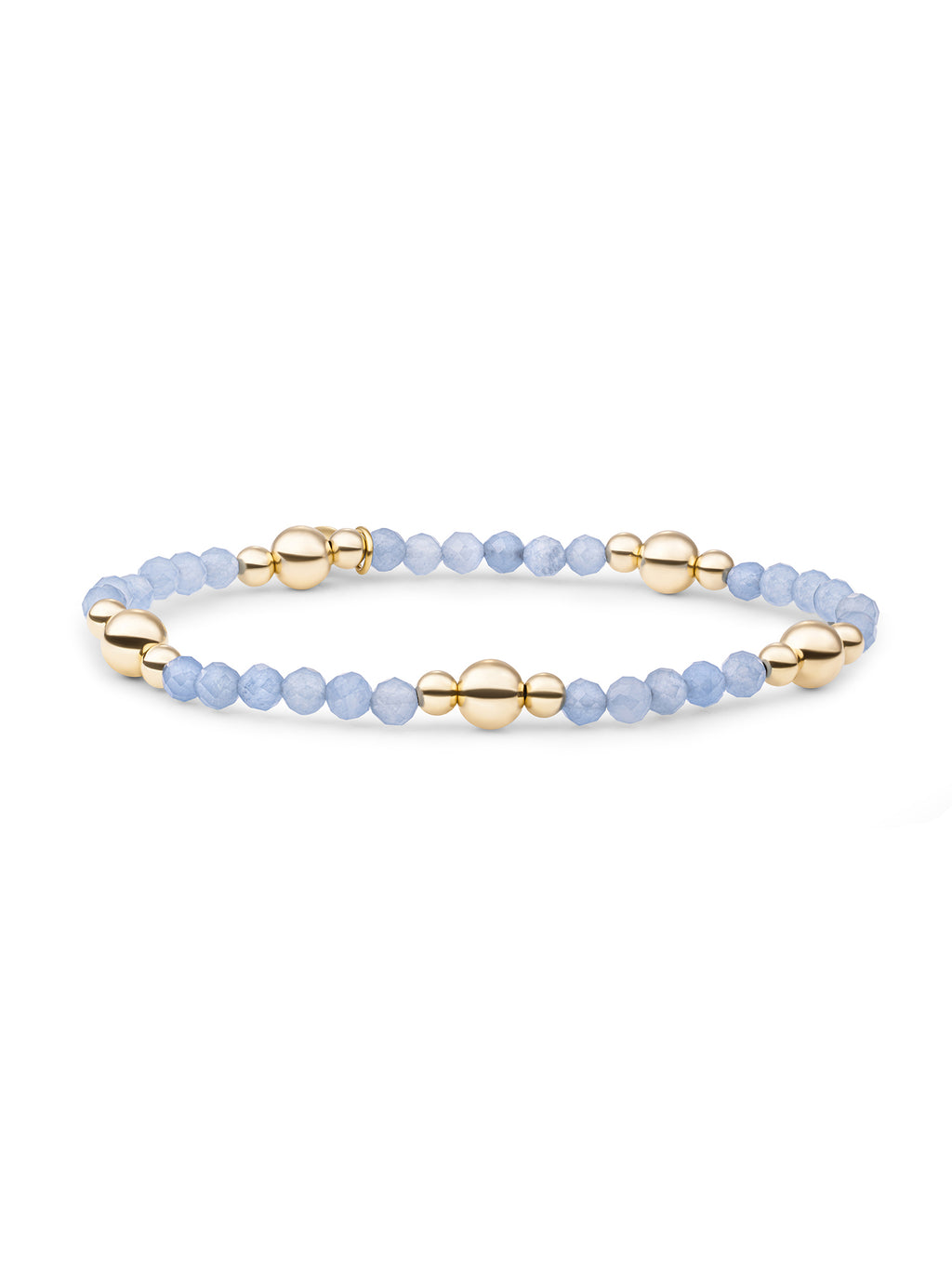 Bold Mix Armband Ice Blue Quartz - Gold Plated