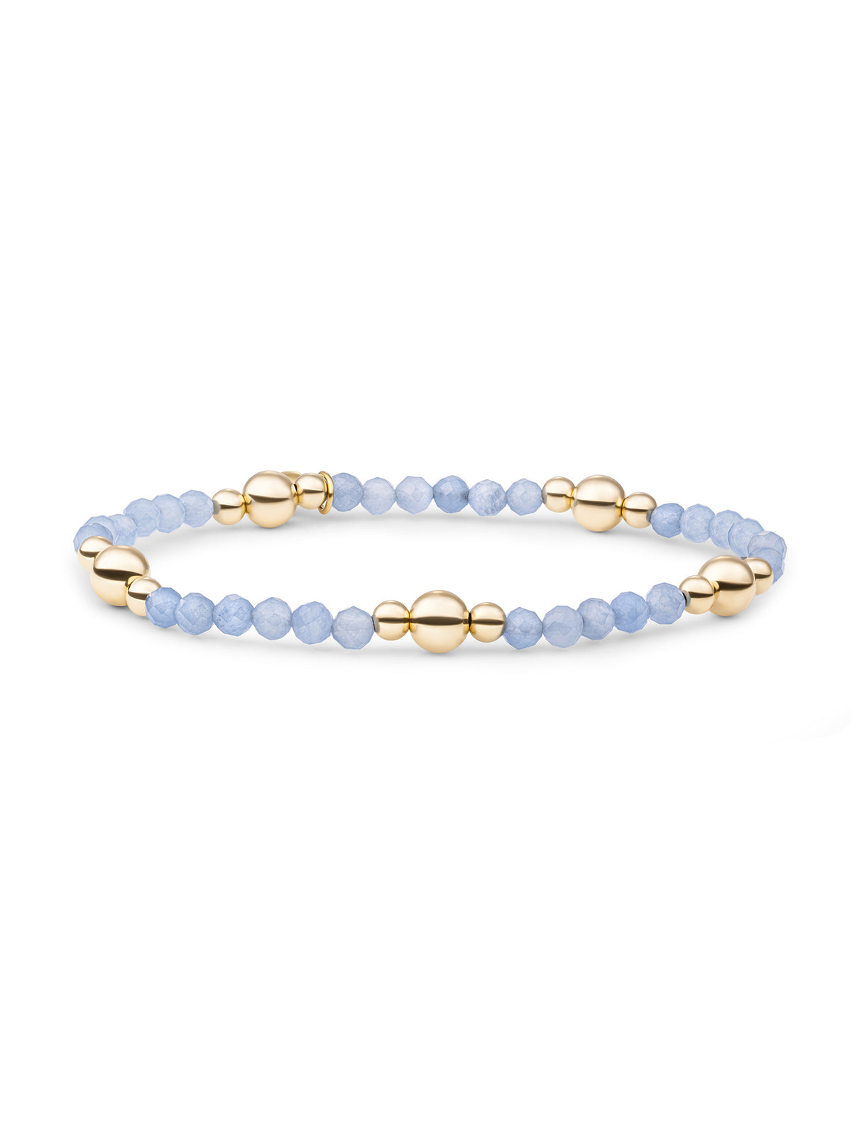 Bold Mix Armband Ice Blue Quartz - Gold Plated