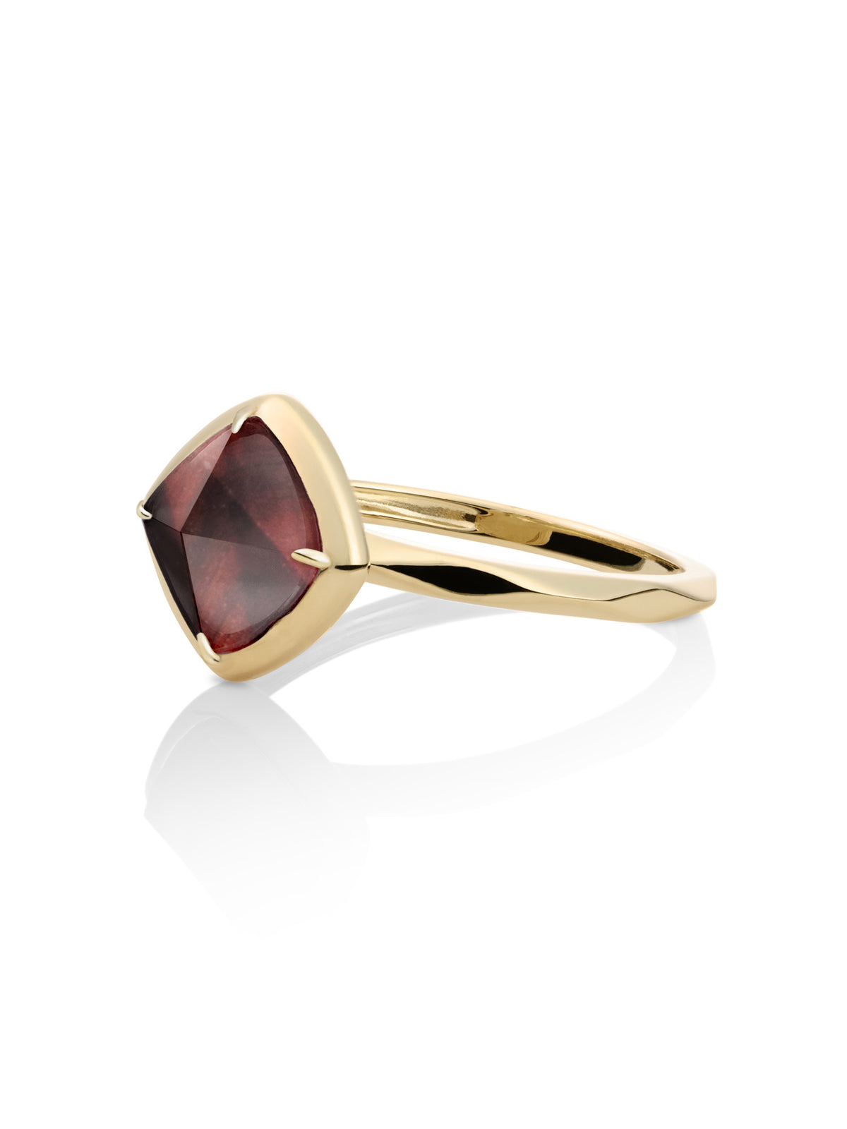 Edge Ring Red Tiger Eye 9K Goud - 50