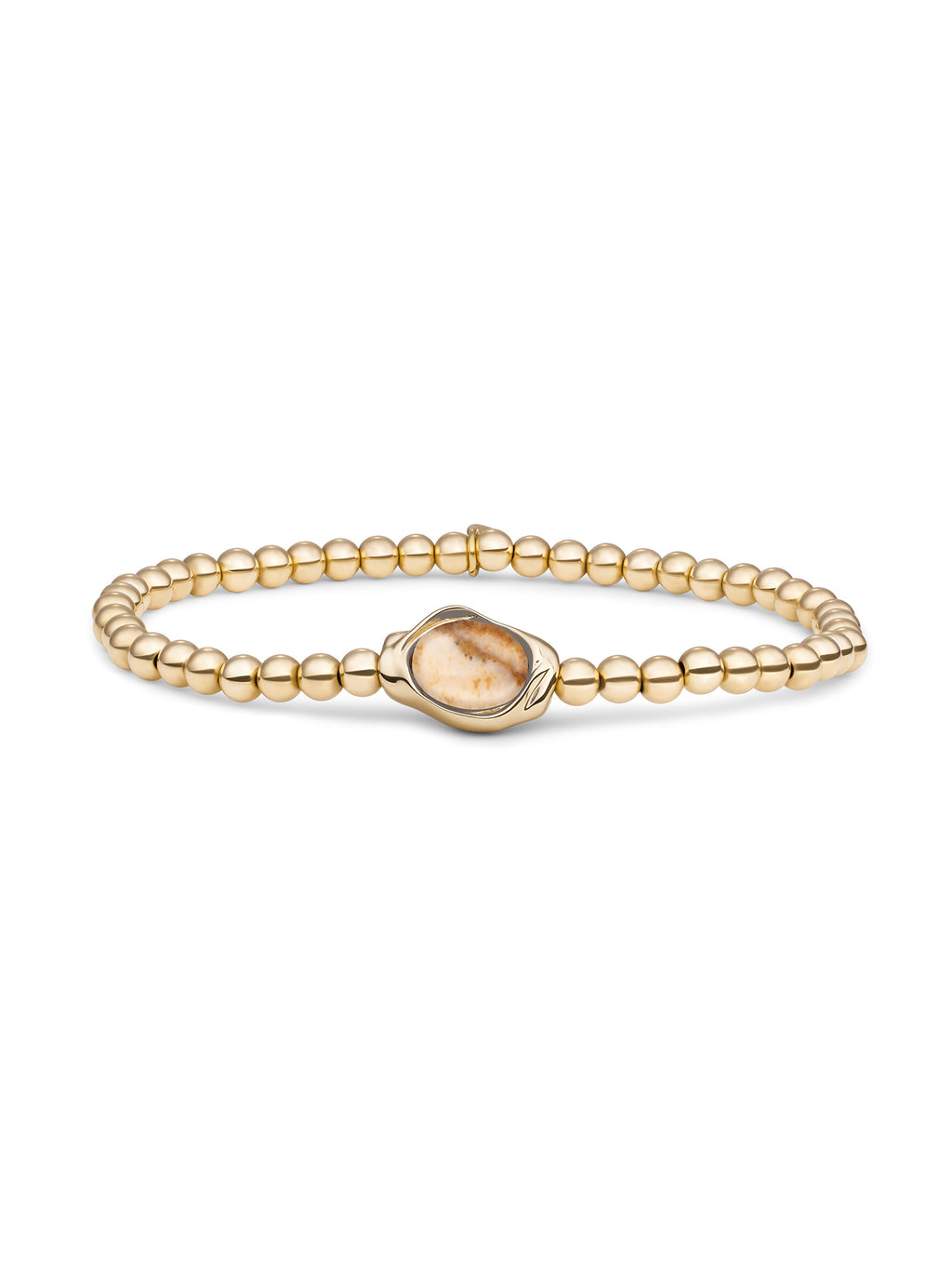 Flow Armband Landscape Jasper - Gold Plated