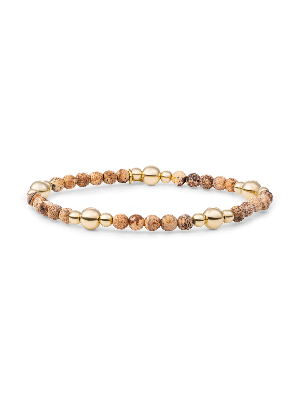 Bold Mix Armband Landscape Jasper - Gold Plated