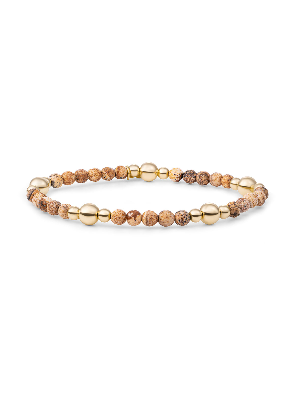 Bold Mix Armband Landscape Jasper - Gold Plated