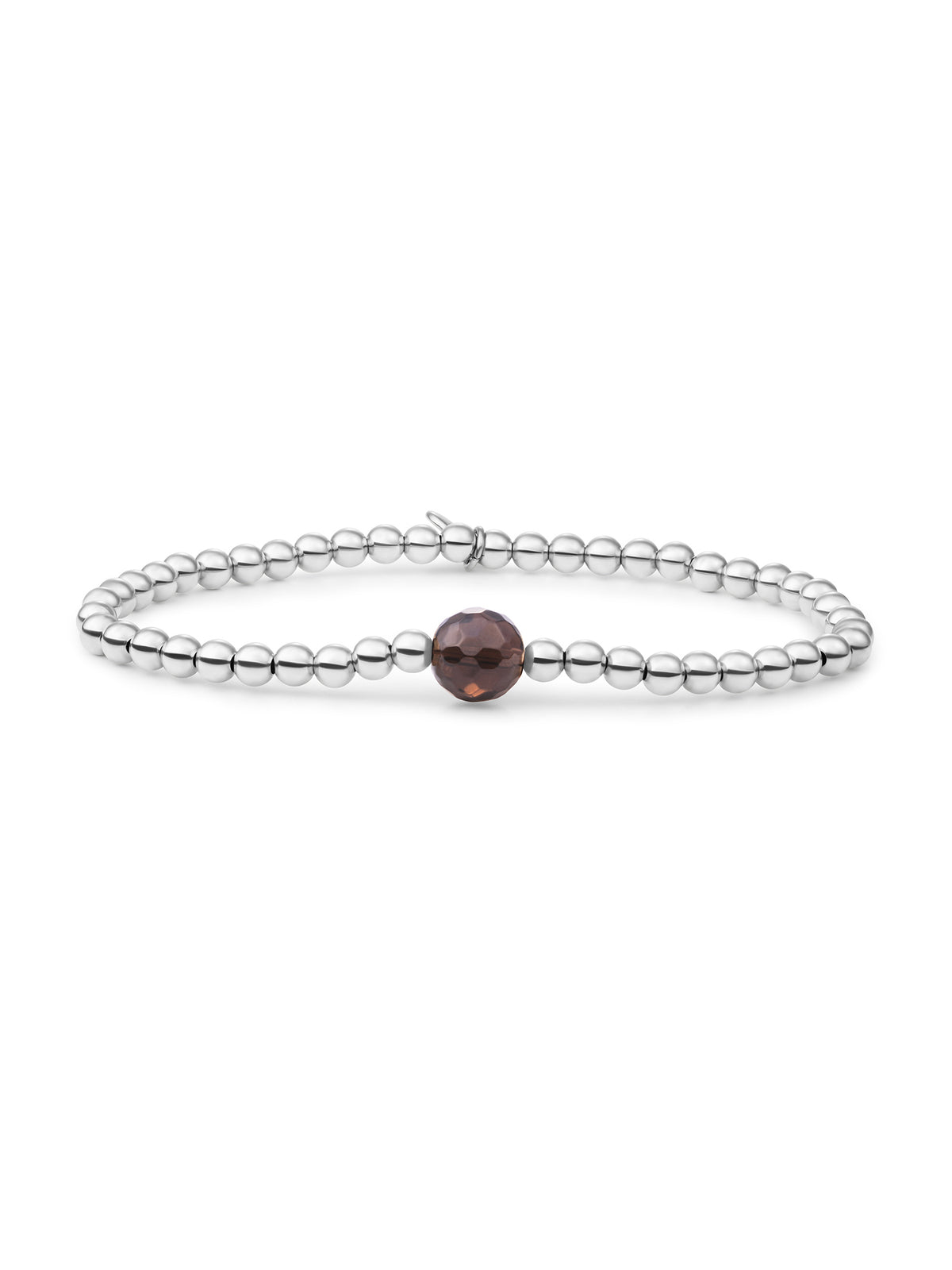 Core Armband Smoky Quartz - Rhodium Plated