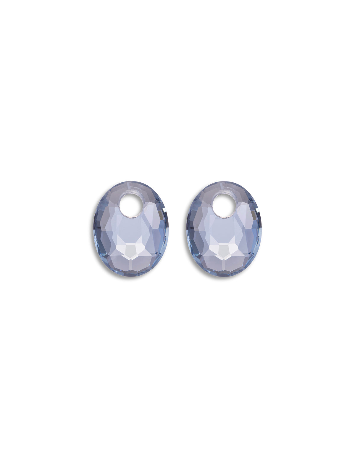 Oorbel Edelstenen Small Oval Ice Blue Quartz - Oorbel Edelstenen Small Oval Ice Blue Quartz