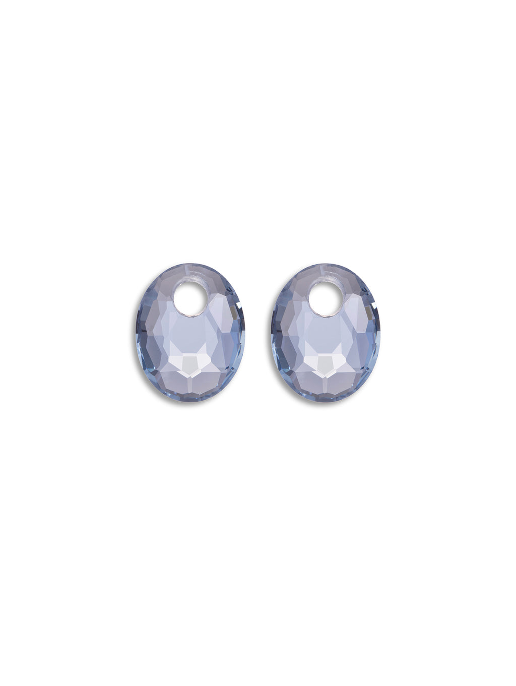 Oorbel Edelstenen Small Oval Ice Blue Quartz - Oorbel Edelstenen Small Oval Ice Blue Quartz