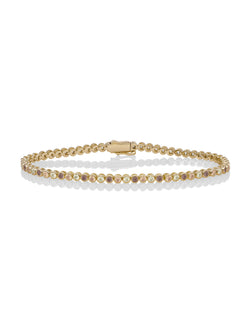 Tennis Armband Multicoloured Zirconia - Mulberry - Gold Plated / S