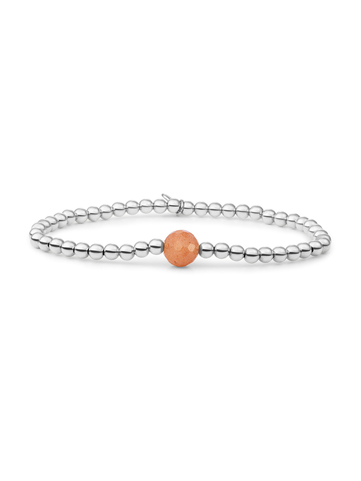 Core Armband Red Aventurine - Rhodium Plated