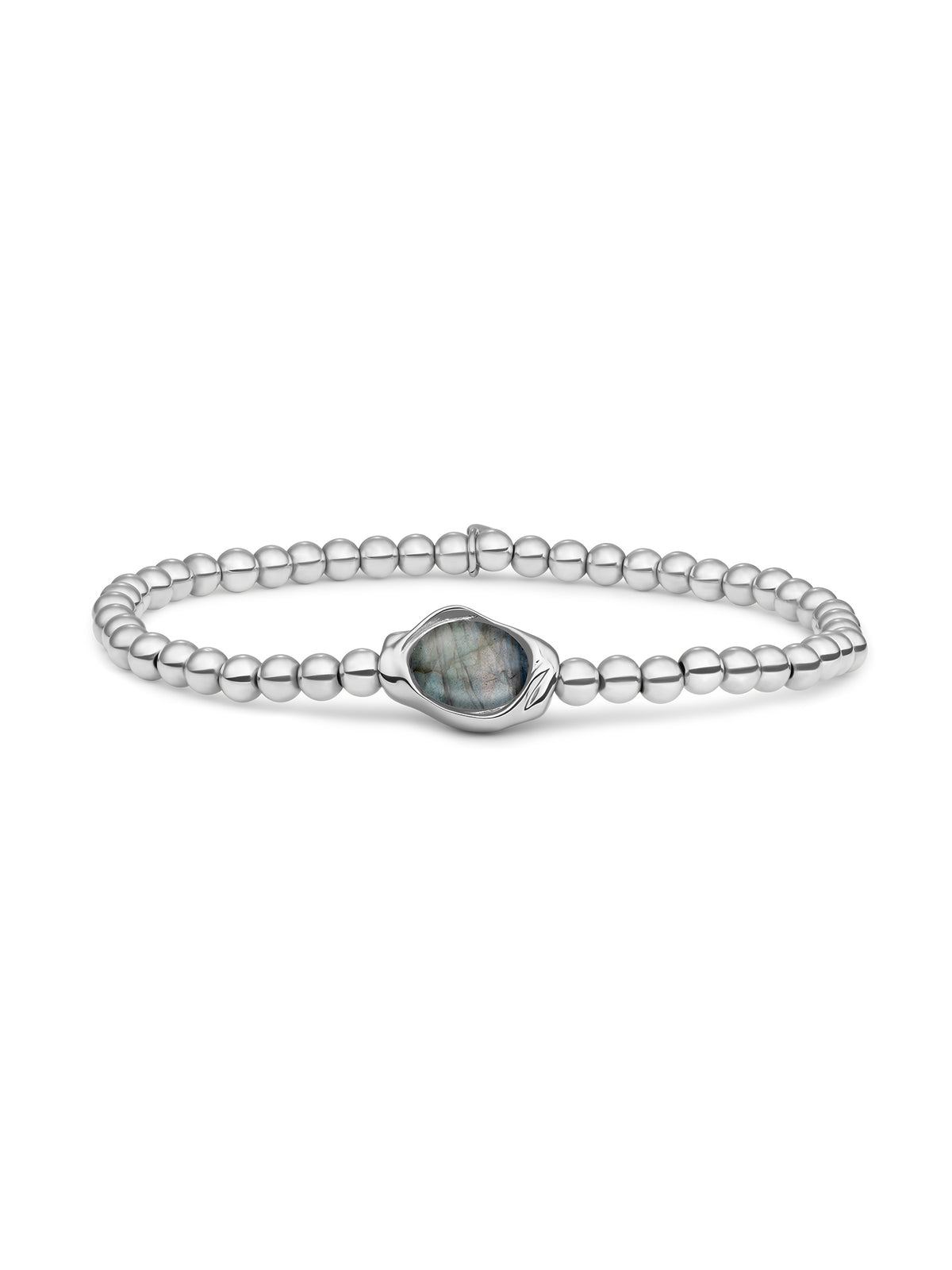 Flow Armband Labradorite - Rhodium Plated