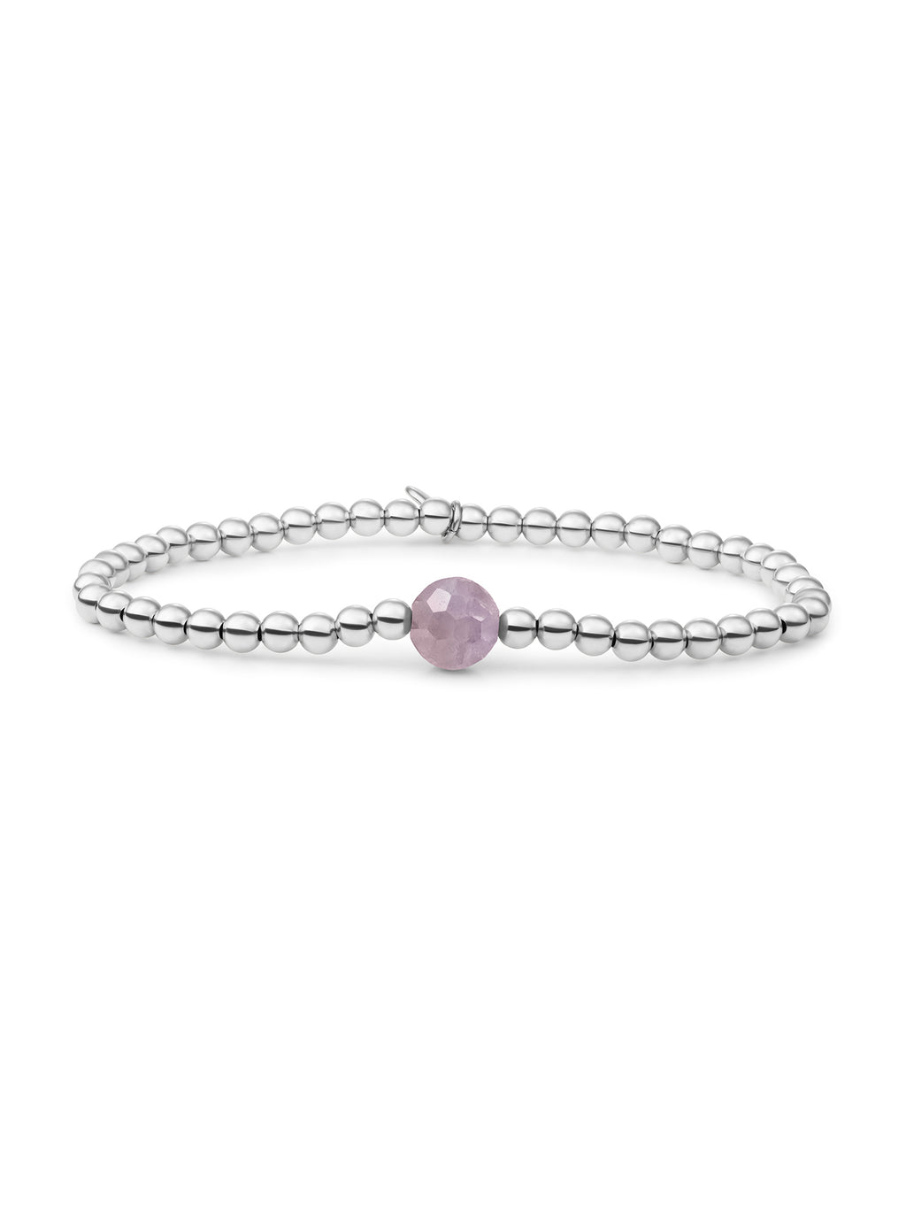 Core Armband Aubergine Quartz - Rhodium Plated