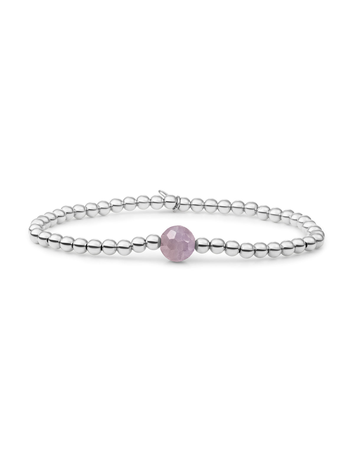 Core Armband Aubergine Quartz - Rhodium Plated