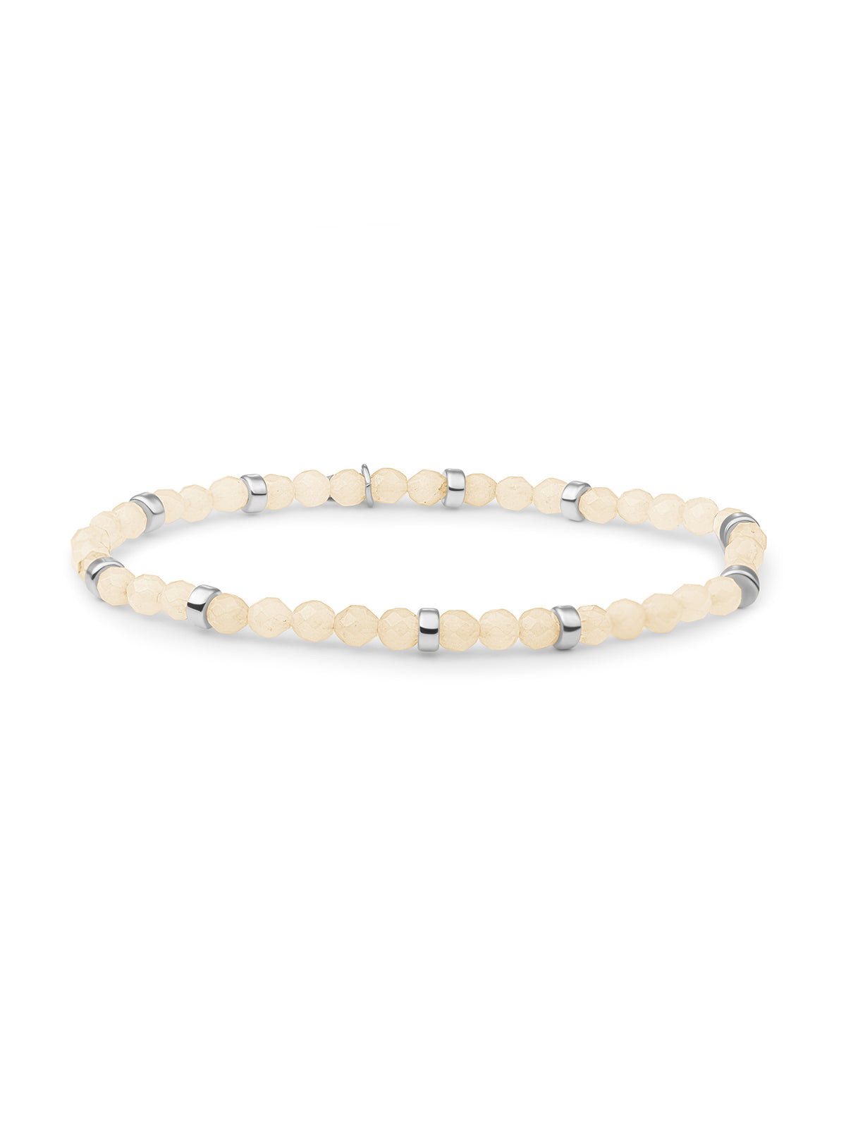 Roundel Interstellar Armband Buttery Jade - Rhodium Plated