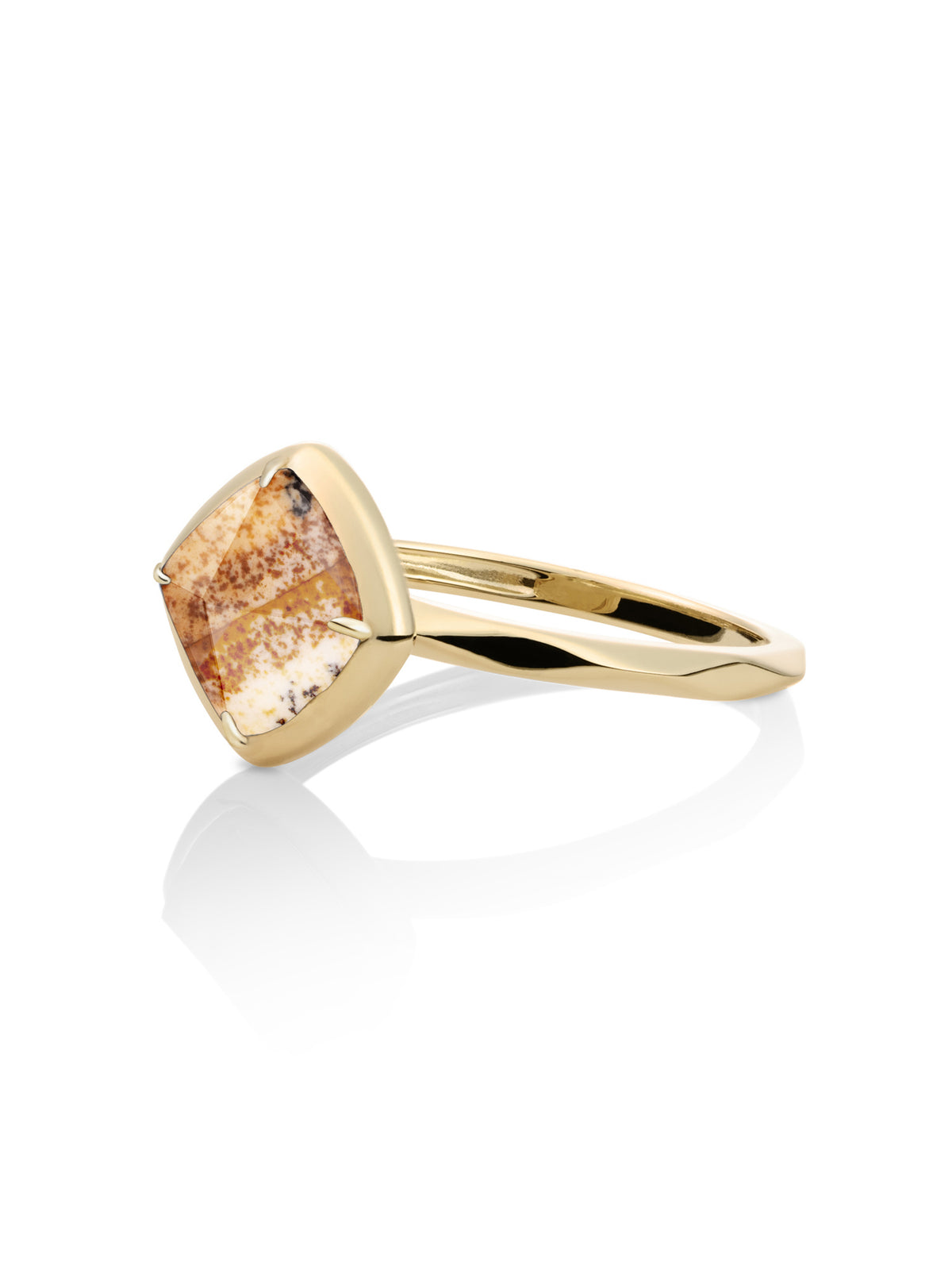 Edge Ring Landscape Jasper 9K Goud - 50
