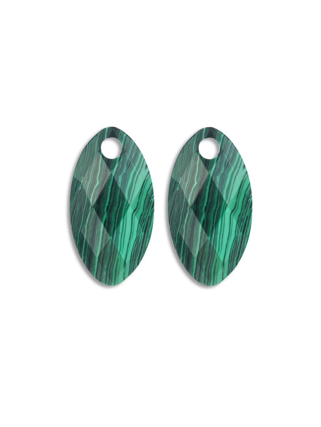 Oorbel Edelstenen Leaf Malachite - Oorbel Edelstenen Leaf Malachite