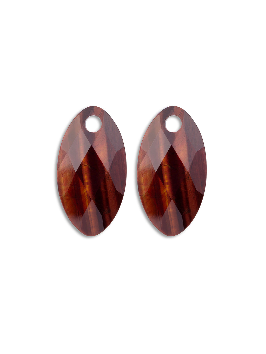 Oorbel Edelstenen Leaf Red Tiger Eye - Oorbel Edelstenen Leaf Red Tiger Eye