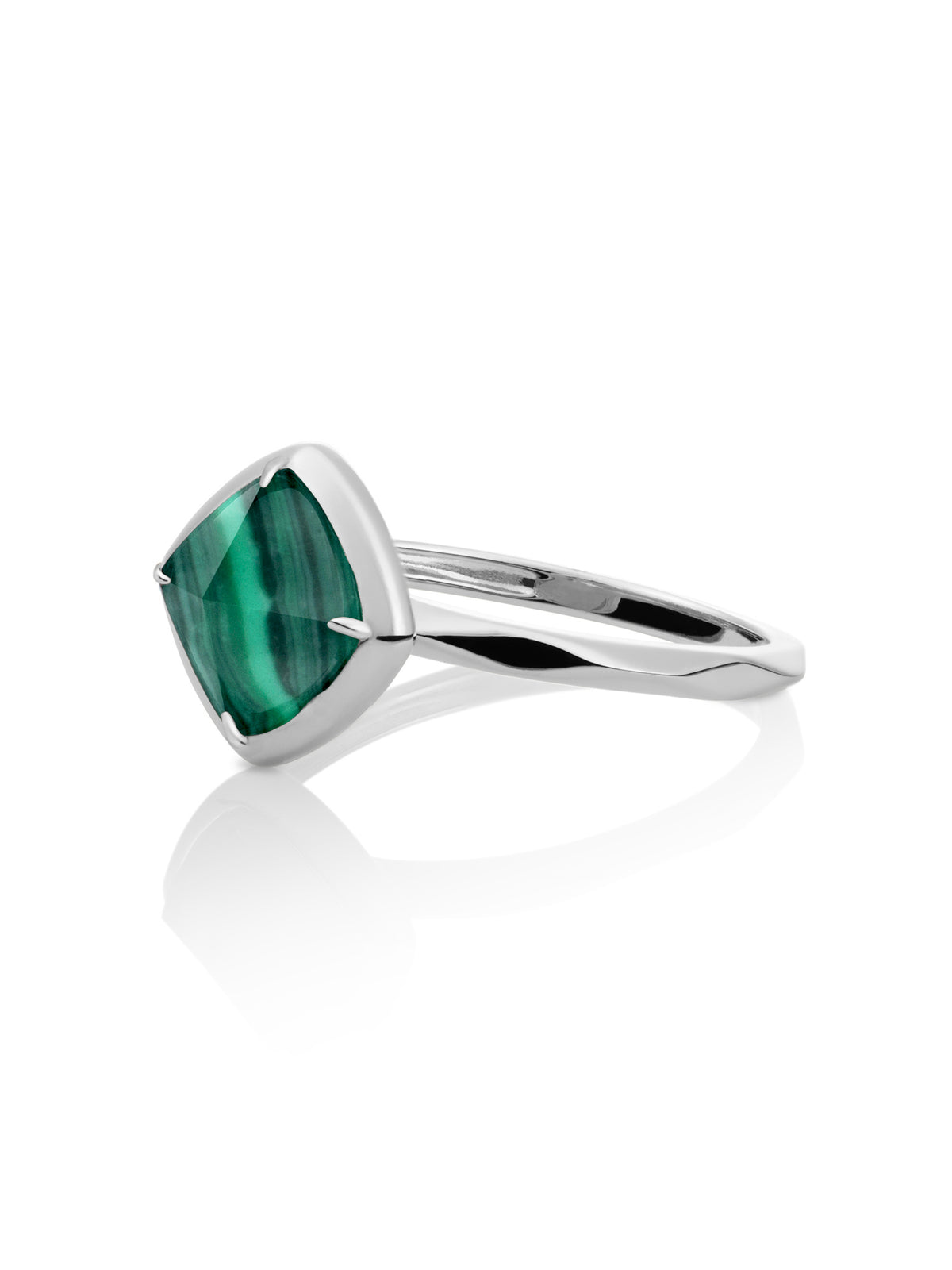 Edge Ring Malachite Zilver - 50