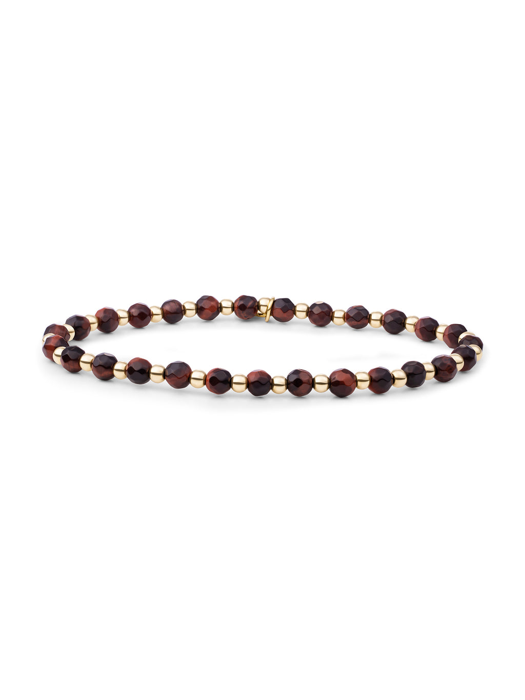 Interstellar Armband Red Tiger Eye - Gold Plated