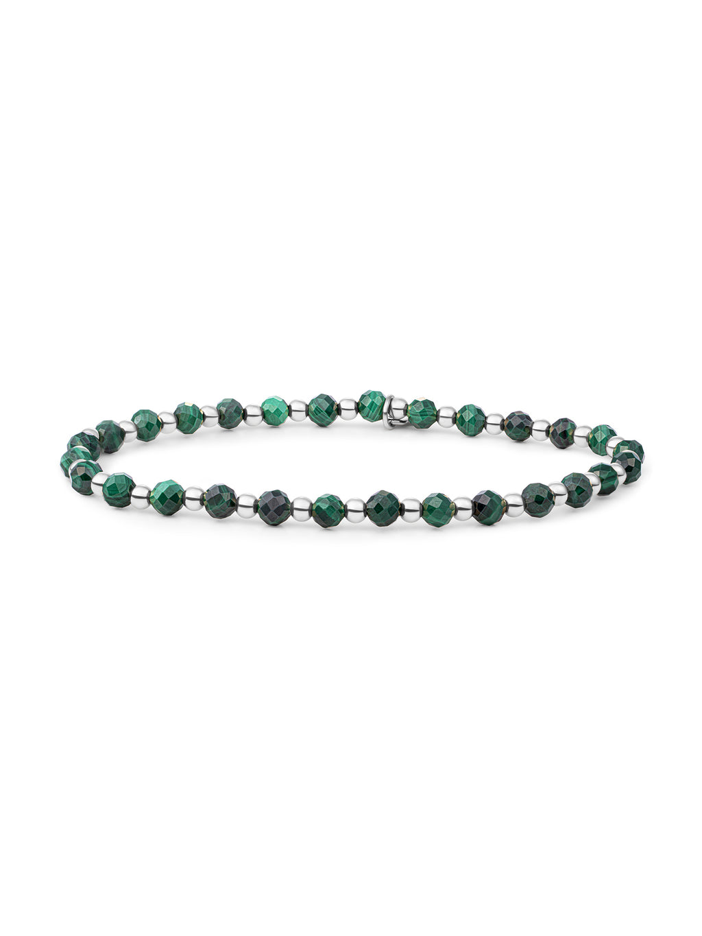 Interstellar Armband Malachite - Rhodium Plated